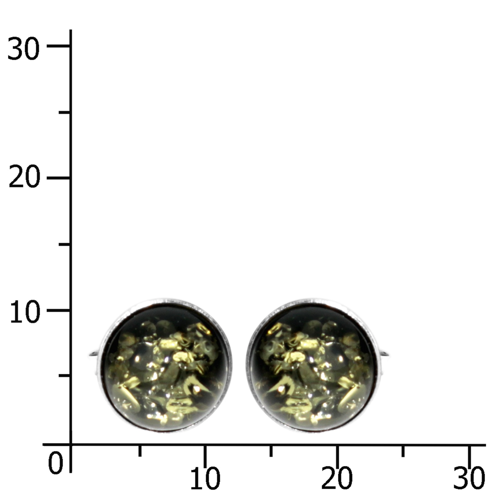 OSTSEE-SCHMUCK Paar Ohrstecker »- Classic 8 mm - Silber 925/000 - Bernstein«