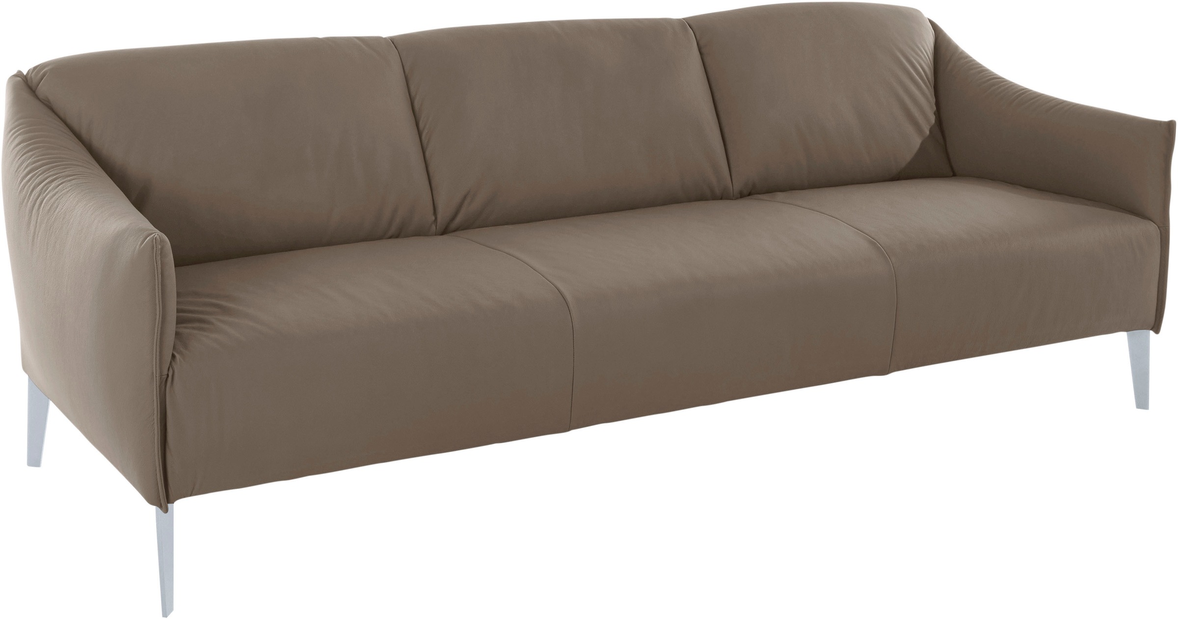 W.SCHILLIG 3-Sitzer »sally«, mit Metall-Winkelfüßen in Silber matt, Breite 224 cm
