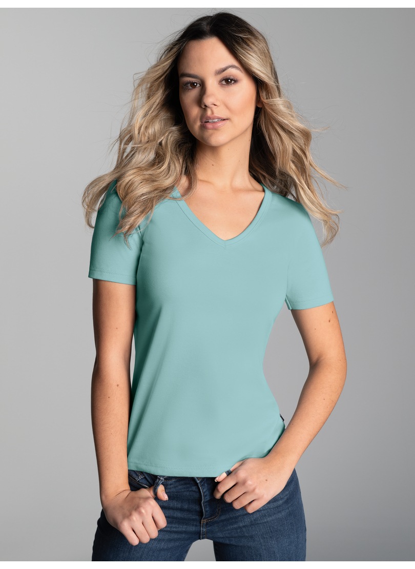 Thumbnail - Trigema T-Shirt "TRIGEMA V-Shirt aus Baumwolle/Elastan" 1 Stk.