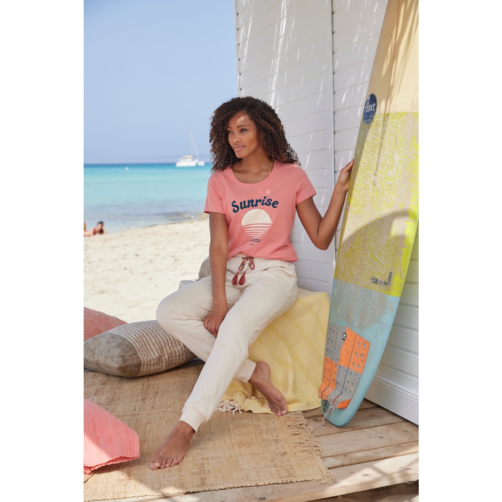 Vivance Kurzarmshirt »-T-Shirt«, mit schönem Frontprint, Loungewear