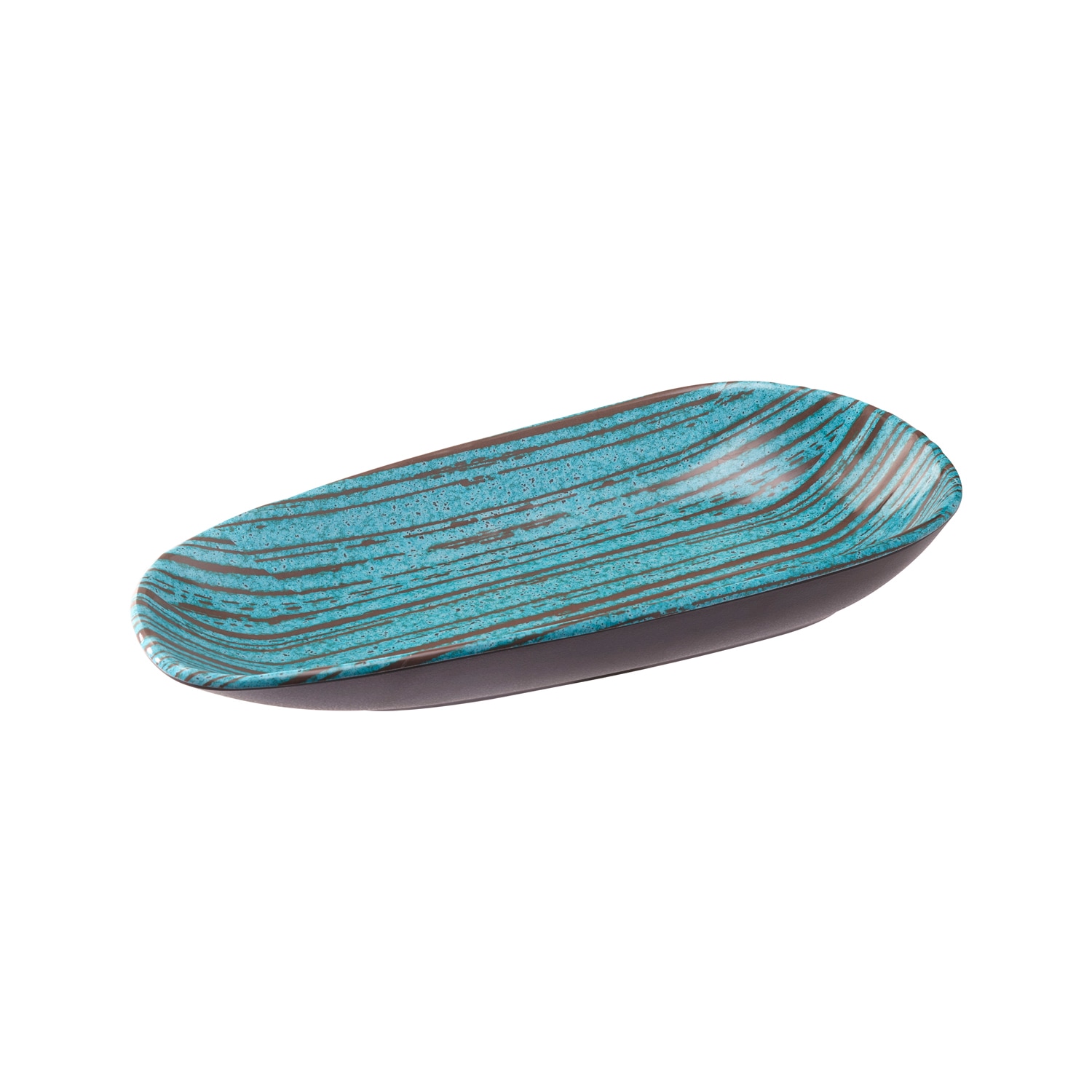 APS Teller "CANCUN, Melamin, 34 x 15,5 cm" Melamin-Teller mit dekorativer Innenseite, stapelbar