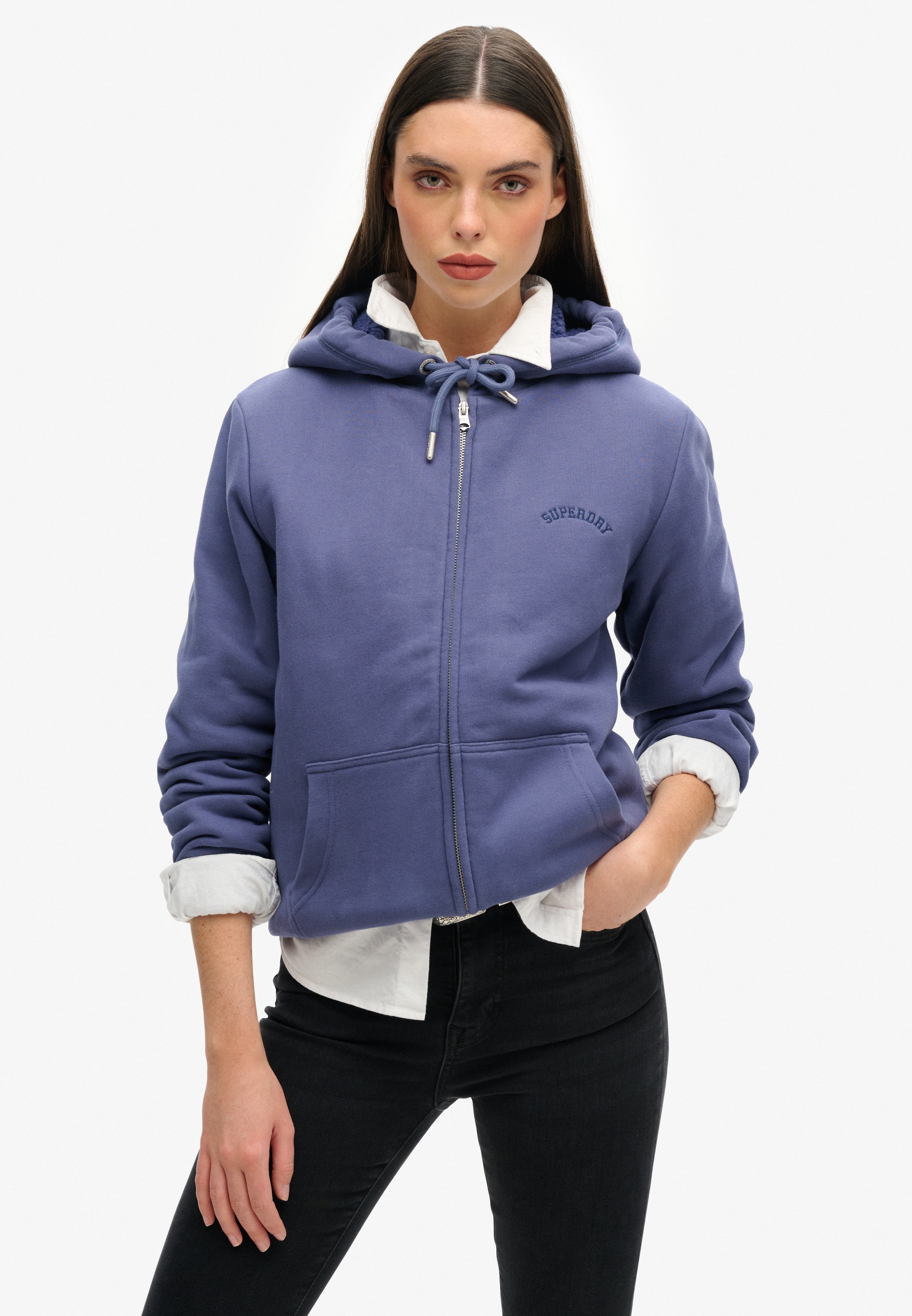 Superdry Kapuzensweatjacke "BORG LINED ZIPHOOD" günstig online kaufen