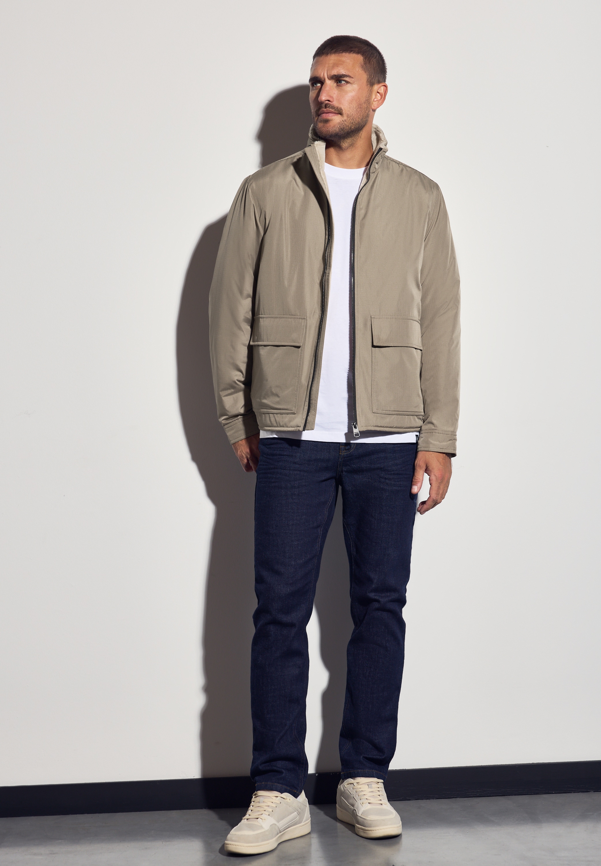 STREET ONE MEN Blouson, ohne Kapuze, mit Stehkragen