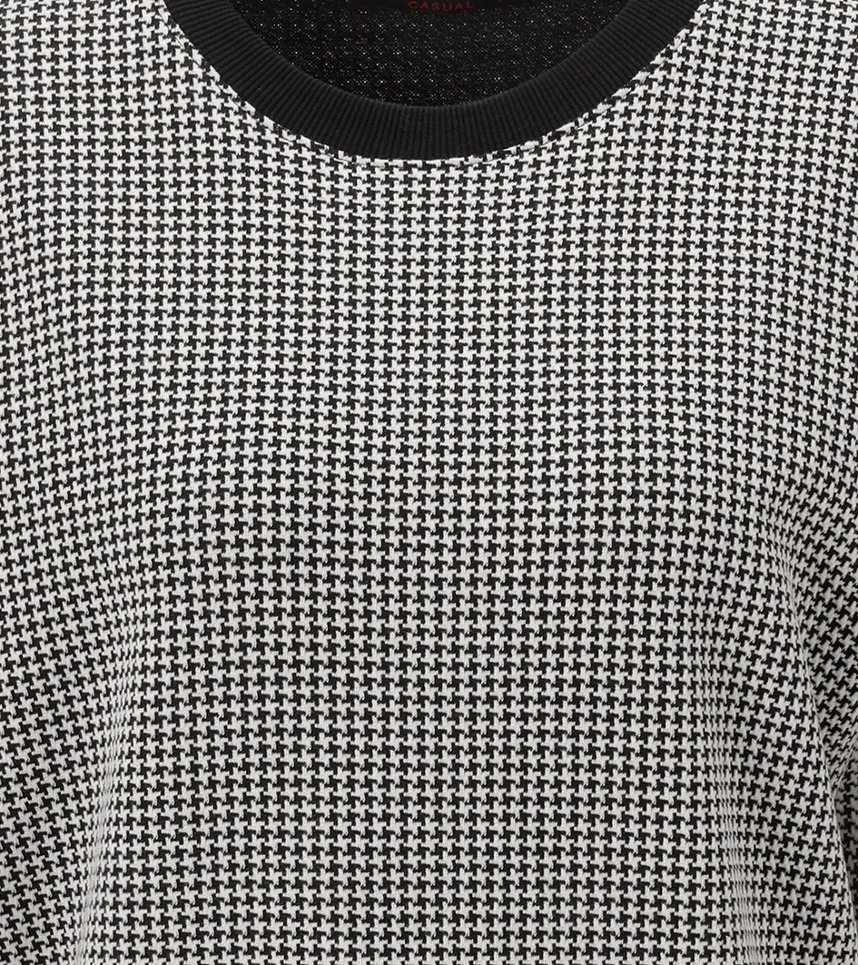 Aniston CASUAL Sweatshirt, mit trendigem Hahnentritt-Muster - NEUE KOLLEKTION
