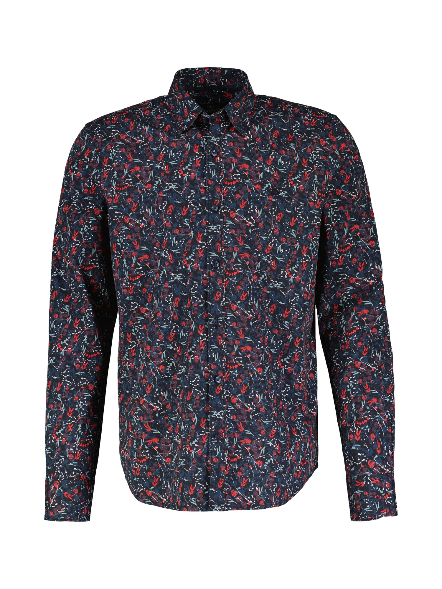LERROS Langarmhemd "Floral-bedrucktes Herrenhemd mit Stretchanteil" günstig online kaufen