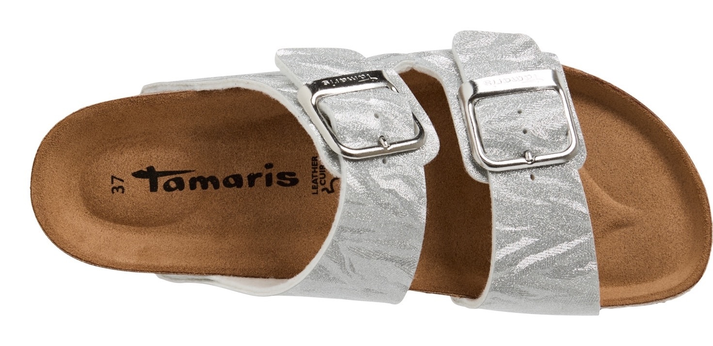 Tamaris Pantolette, Sommerschuh, Schlappen mit gepolstertem Fußbett