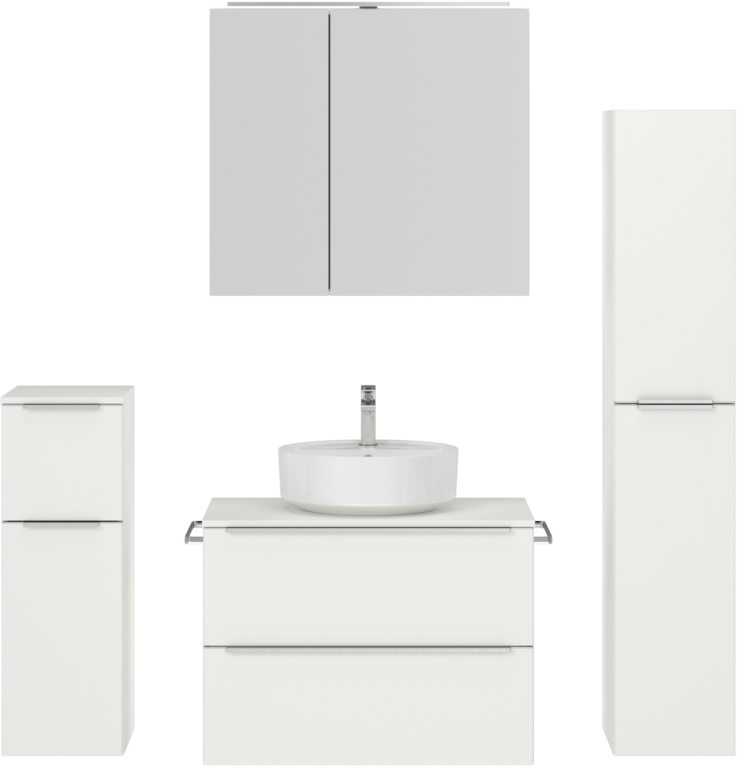 nobilia Badmöbel-Set "Alvene" vormontiert, mit Soft-Close, 4 Stk. tlg. günstig online kaufen