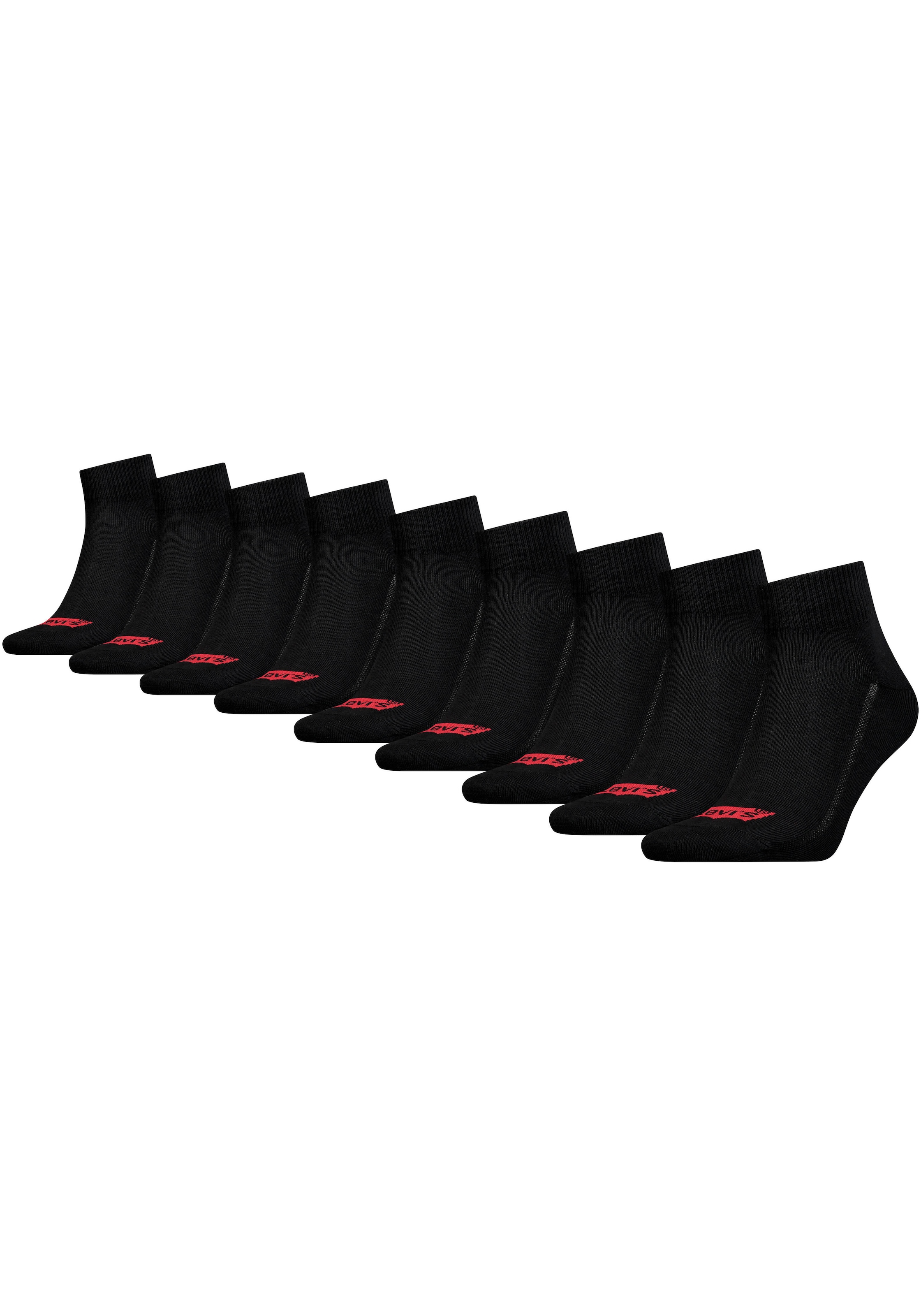 Levi's® Kurzsocken, (Packung, 9 Paar), mit breitem Logobund