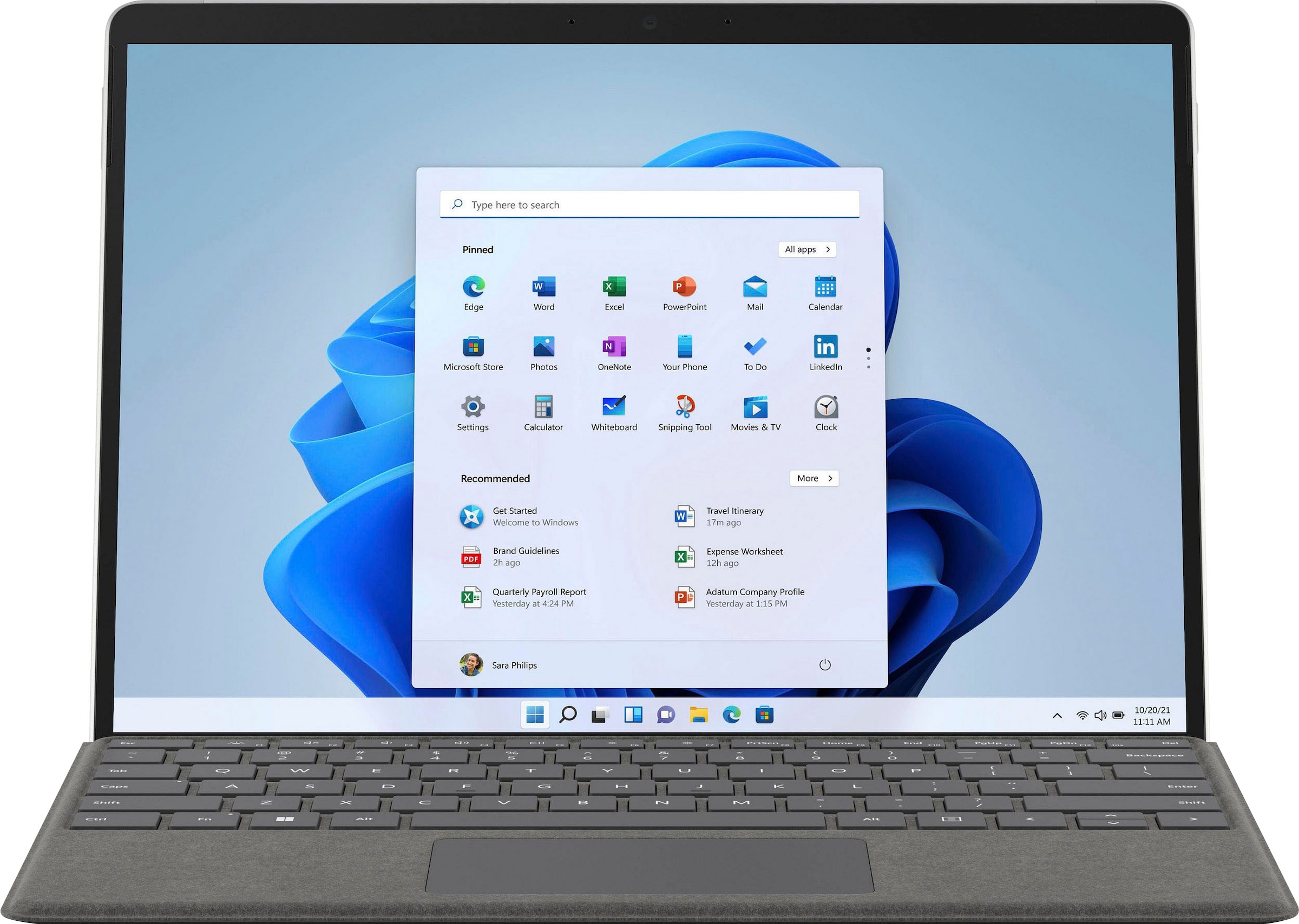Microsoft Notebook »Surface Pro 8 Set + Cover«, 31 cm, / 13 Zoll, Intel, Core i5, Iris© Xe Graphics, 256 GB SSD, 256 GB/16GB, inklusive Tastatur/Cover