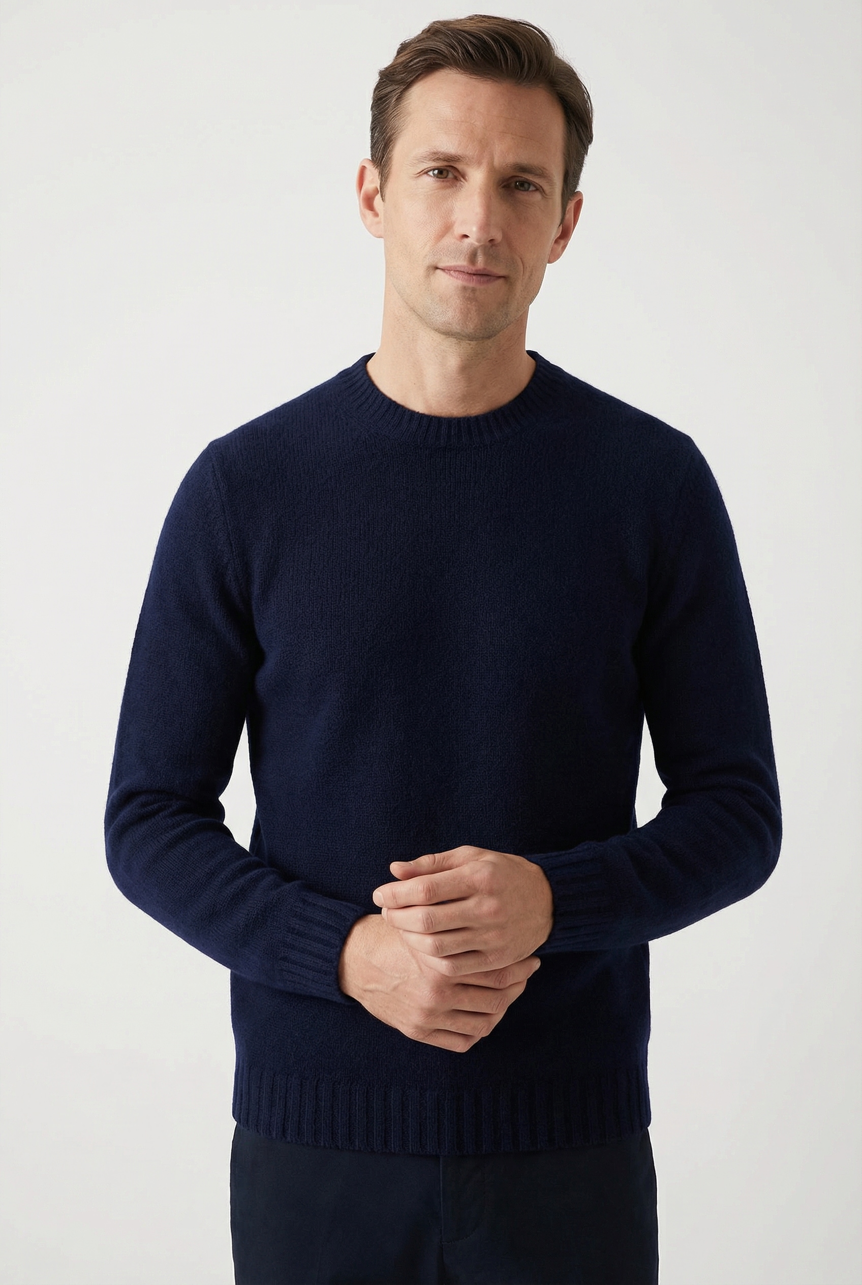 Cinque Strickpullover "CIZAC" Rundhalsausschnitt, Slim Fit, Rippdetails an günstig online kaufen