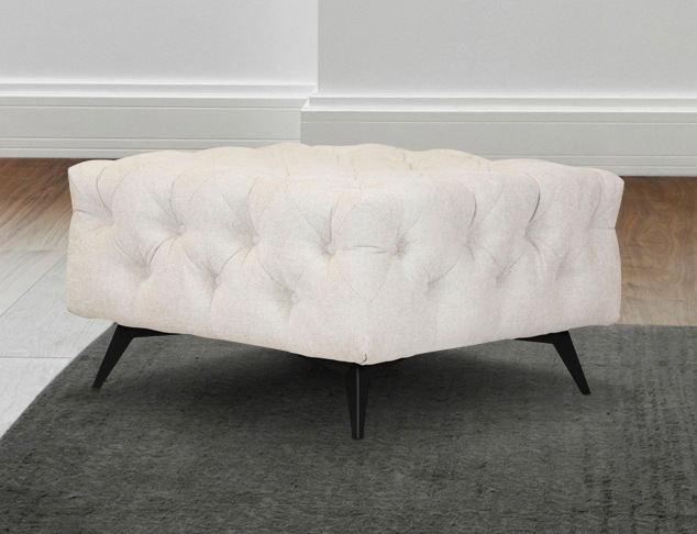 Home affaire Polsterhocker "Amaury" Chesterfield-Optik, Breite 80cm, Fußfar günstig online kaufen