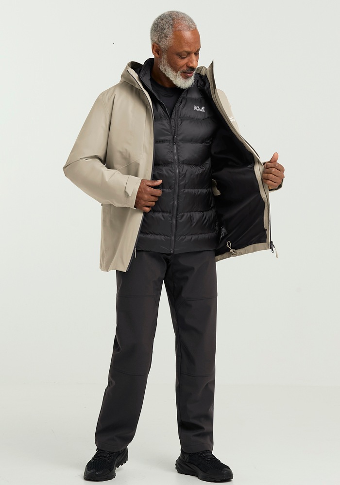 Jack Wolfskin 3-in-1-Funktionsjacke »ICECAPE 3IN1 DOWN JKT M RDS«, mit Kapuze