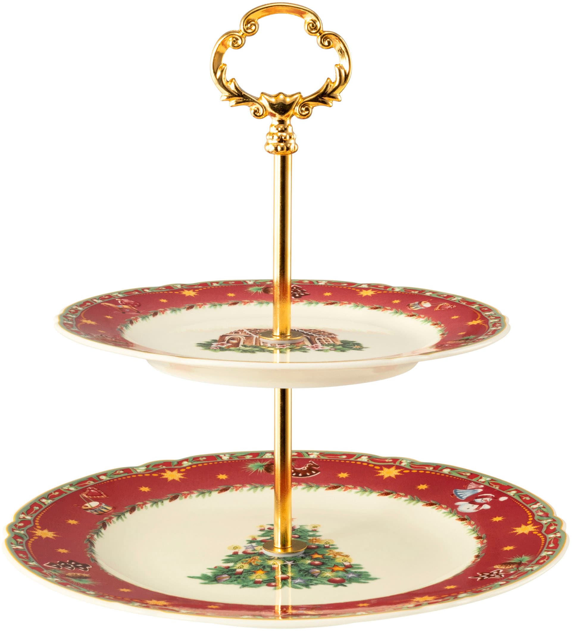Seltmann Weiden Etagere "Marieluise, 2-stufig, mit Weihnachtsmotiv", (1 tlg günstig online kaufen