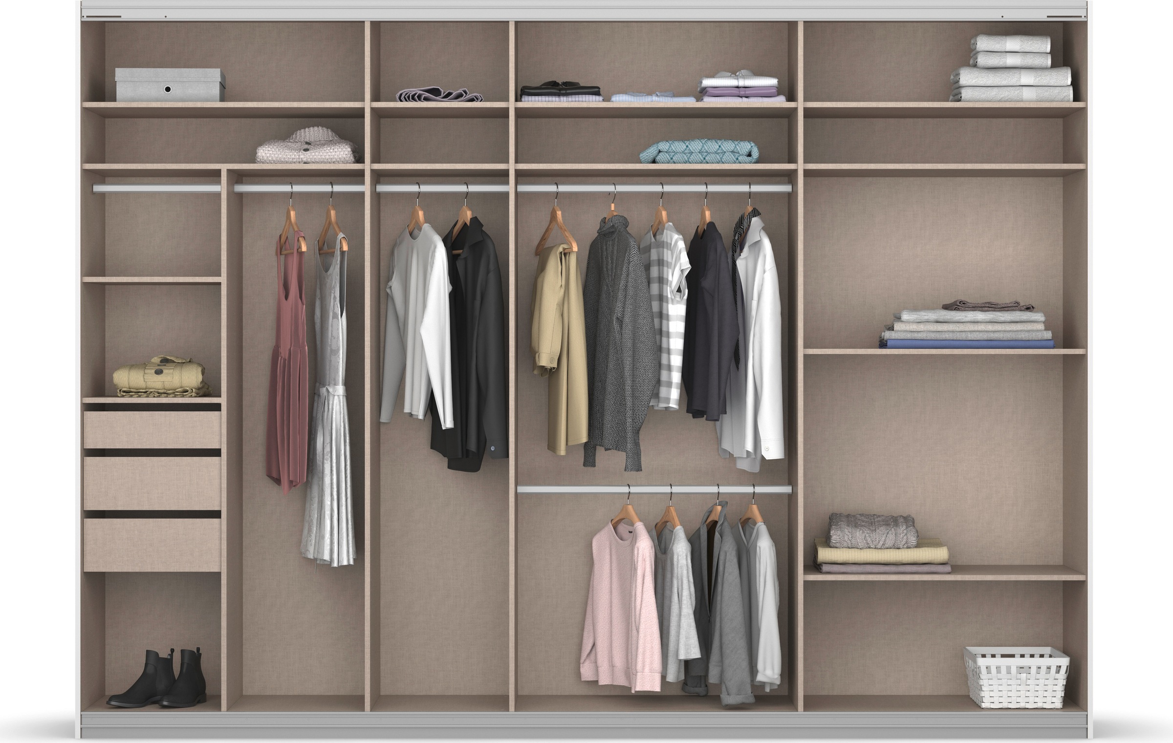 Thumbnail - rauch Schwebetürenschrank "Kleiderschrank Schrank Garderobe OTELI inkl. 3 Innenschubladen" Breiten 211/278/323/368 cm Hö...