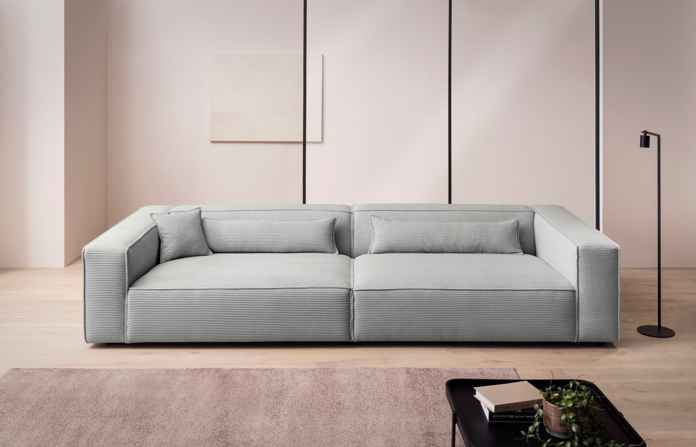 LeGer Home by Lena Gercke 3-Sitzer "PIARA XXL, Sofa mit Kedernaht in Cord, günstig online kaufen
