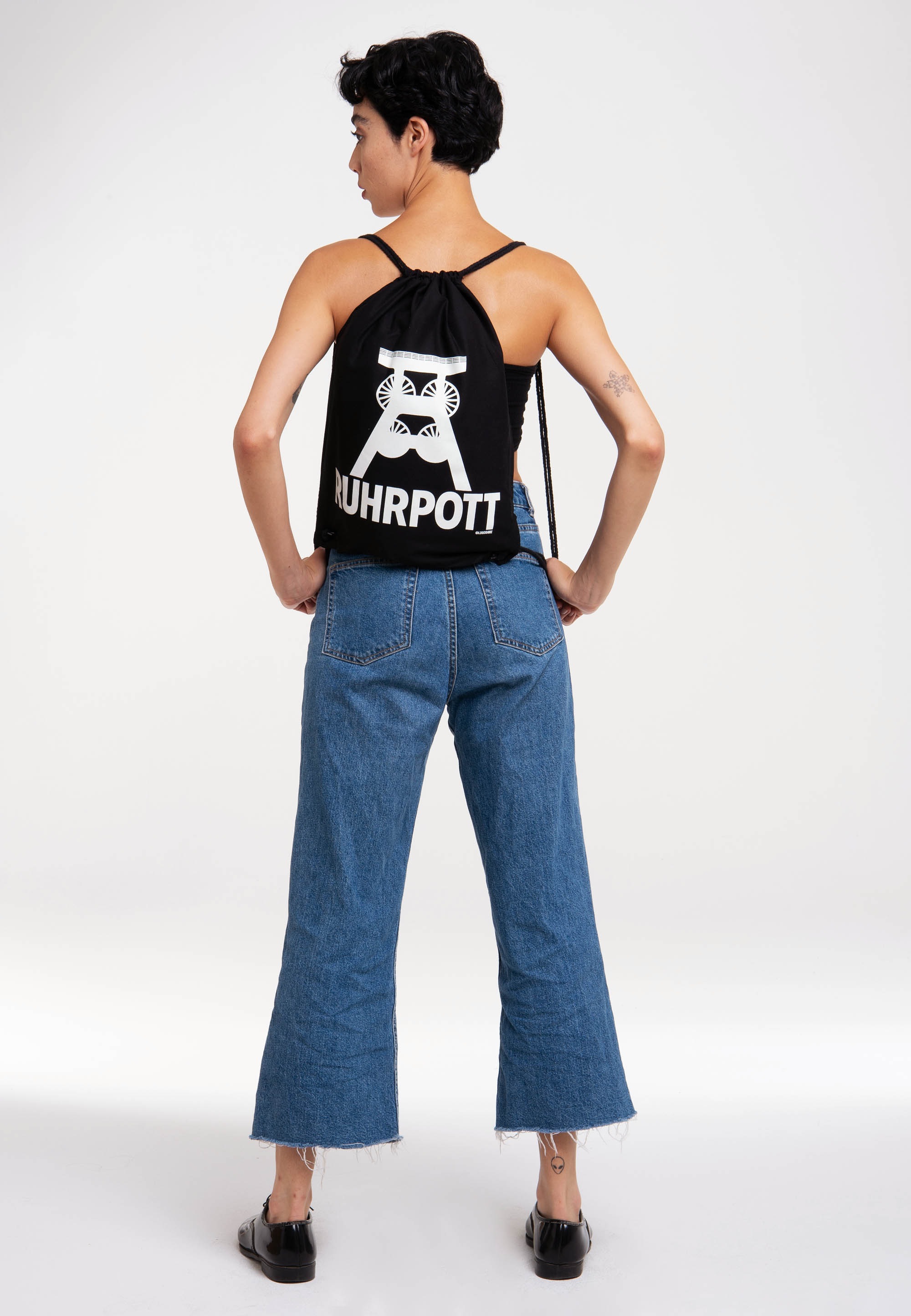 LOGOSHIRT Kulturbeutel »Turnbeutel Ruhrpott«, mit stabilem Kordelzug