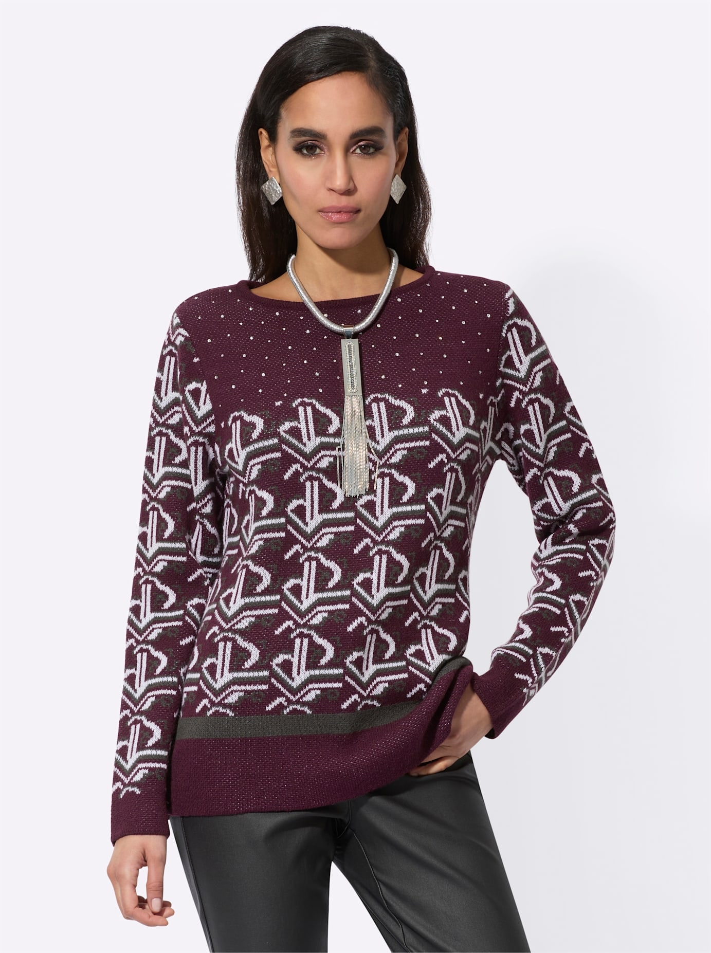 creation L Rundhalspullover »Merino-Mix-Pullover«