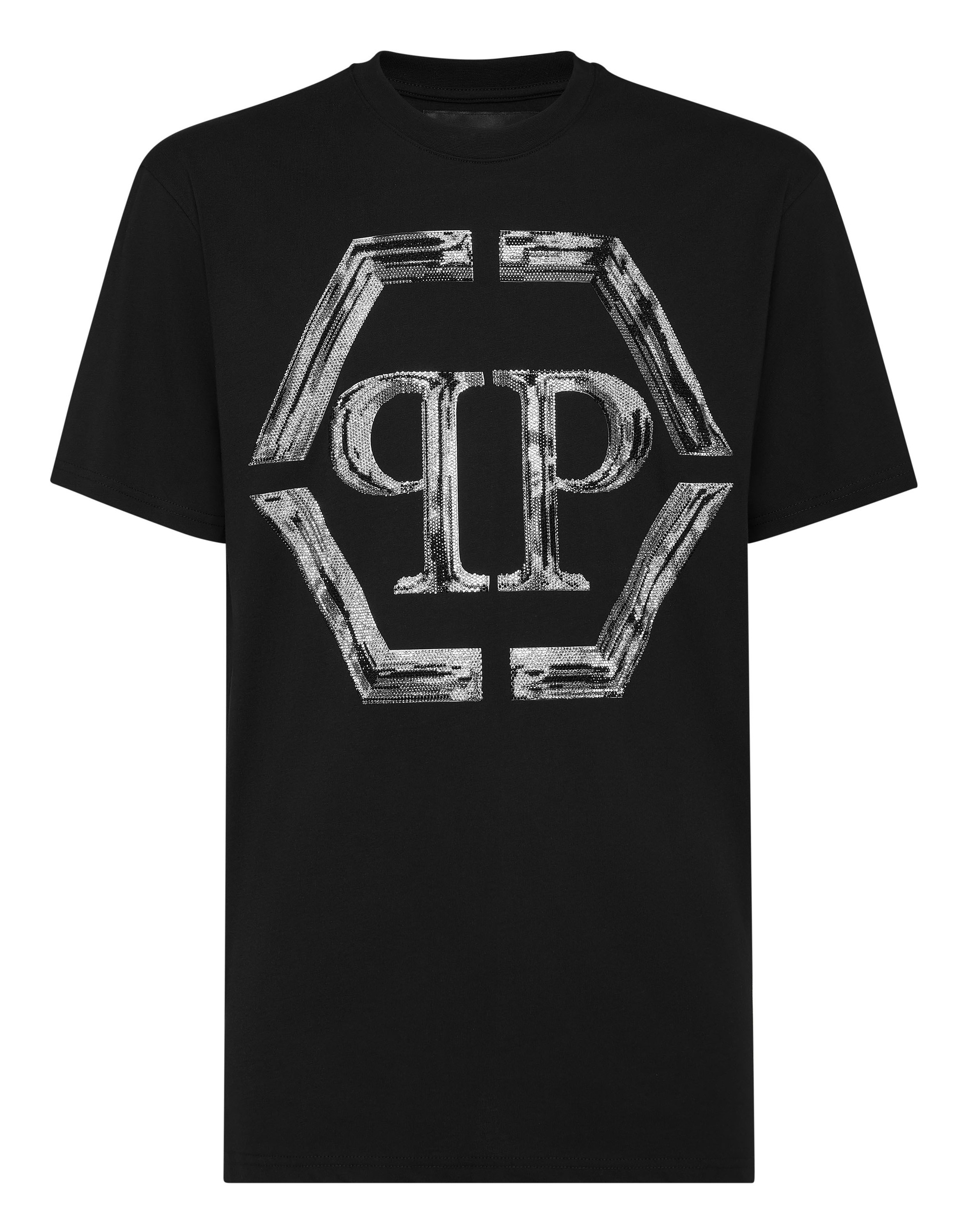 PHILIPP PLEIN T-Shirt "Hexagon Mit Schmucksteinen" günstig online kaufen
