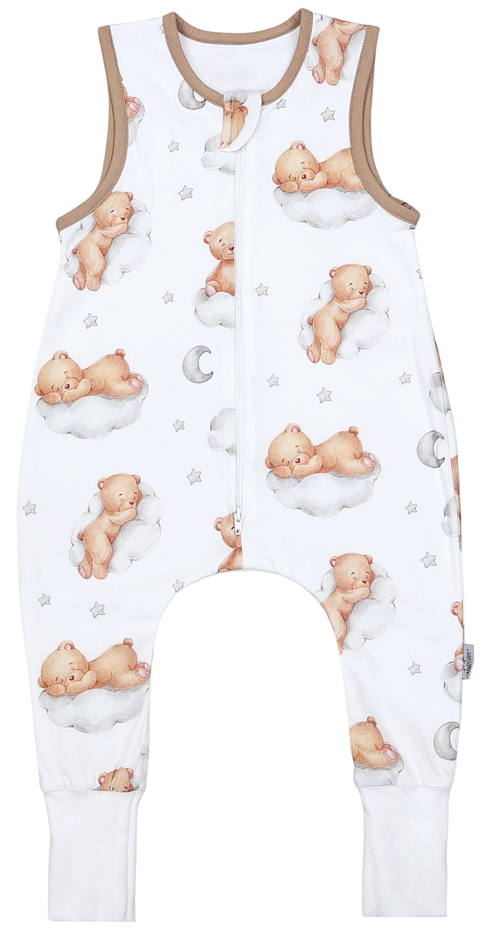 TUPTAM Babyschlafsack "Schlafsack mit Füßen Babyschlafsack mit Beinen Unwattiert", L: 74cm, weiß, Schlafsäcke