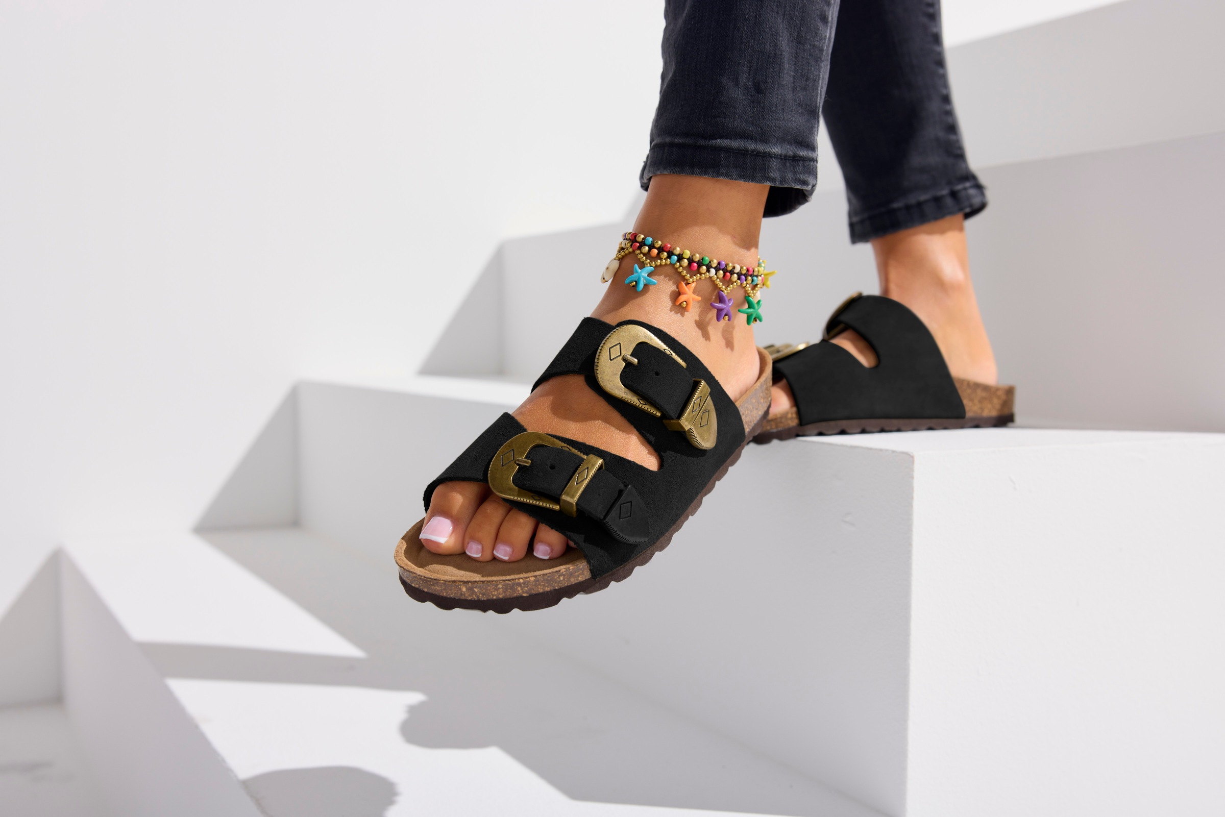 French Connection Pantolette »Mule, Sandale,«  Sandale, Pantolette aus Leder