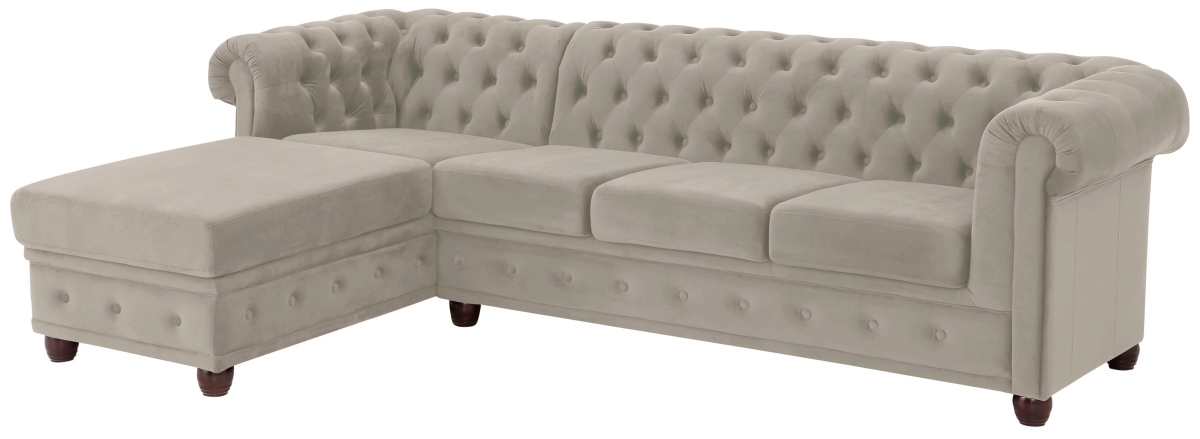 Home affaire Chesterfield-Sofa "New Castle L-Form", hochwertige Knopfheftun günstig online kaufen