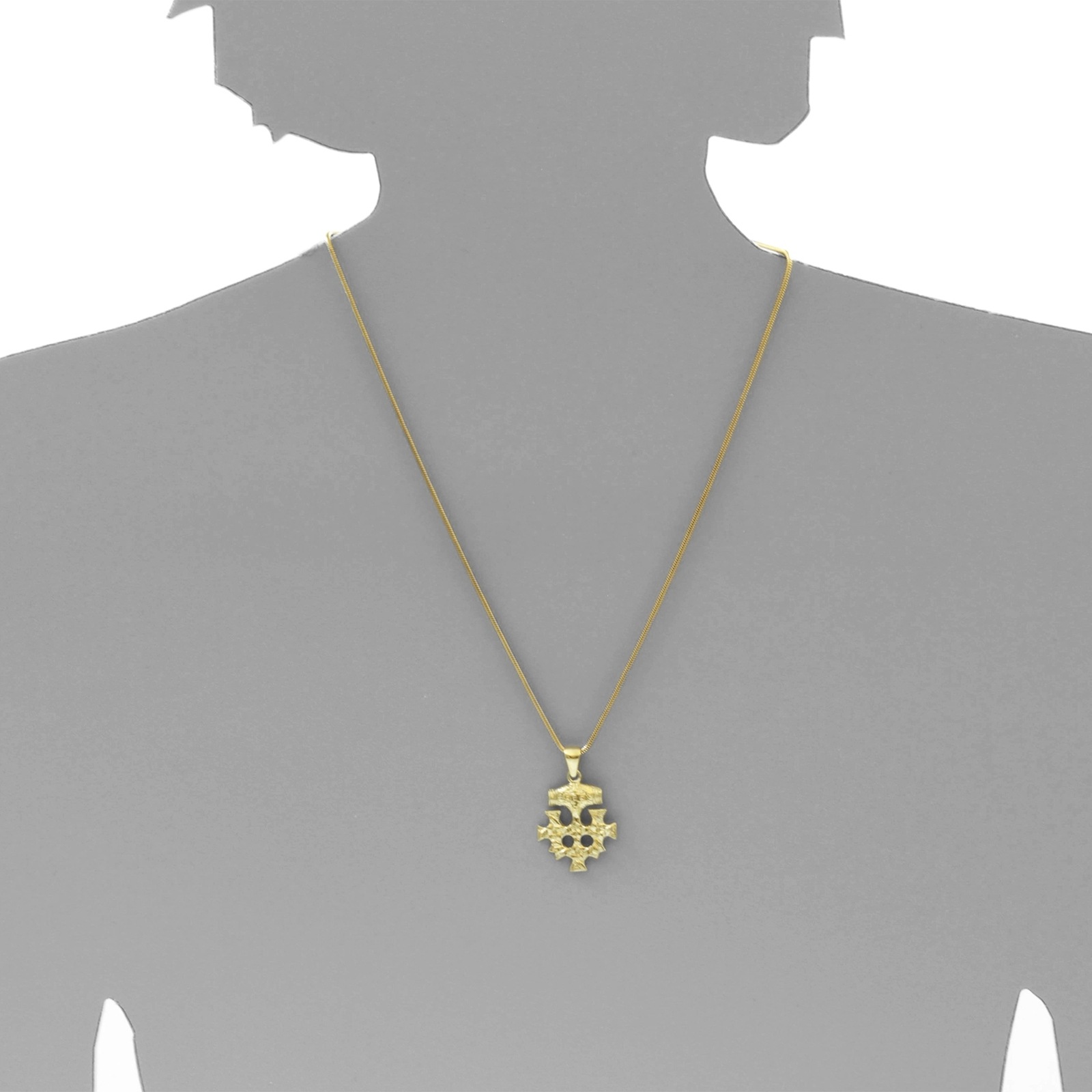 Kettenanhänger OSTSEE-SCHMUCK "Ostsee-Schmuck Anhänger Hiddensee 25 x 23 mm", gelb, Schmuckanhänger, Damen, 35 x 23mm, Gelbgold 333, 5,9 g, Kettenanhänger 2
