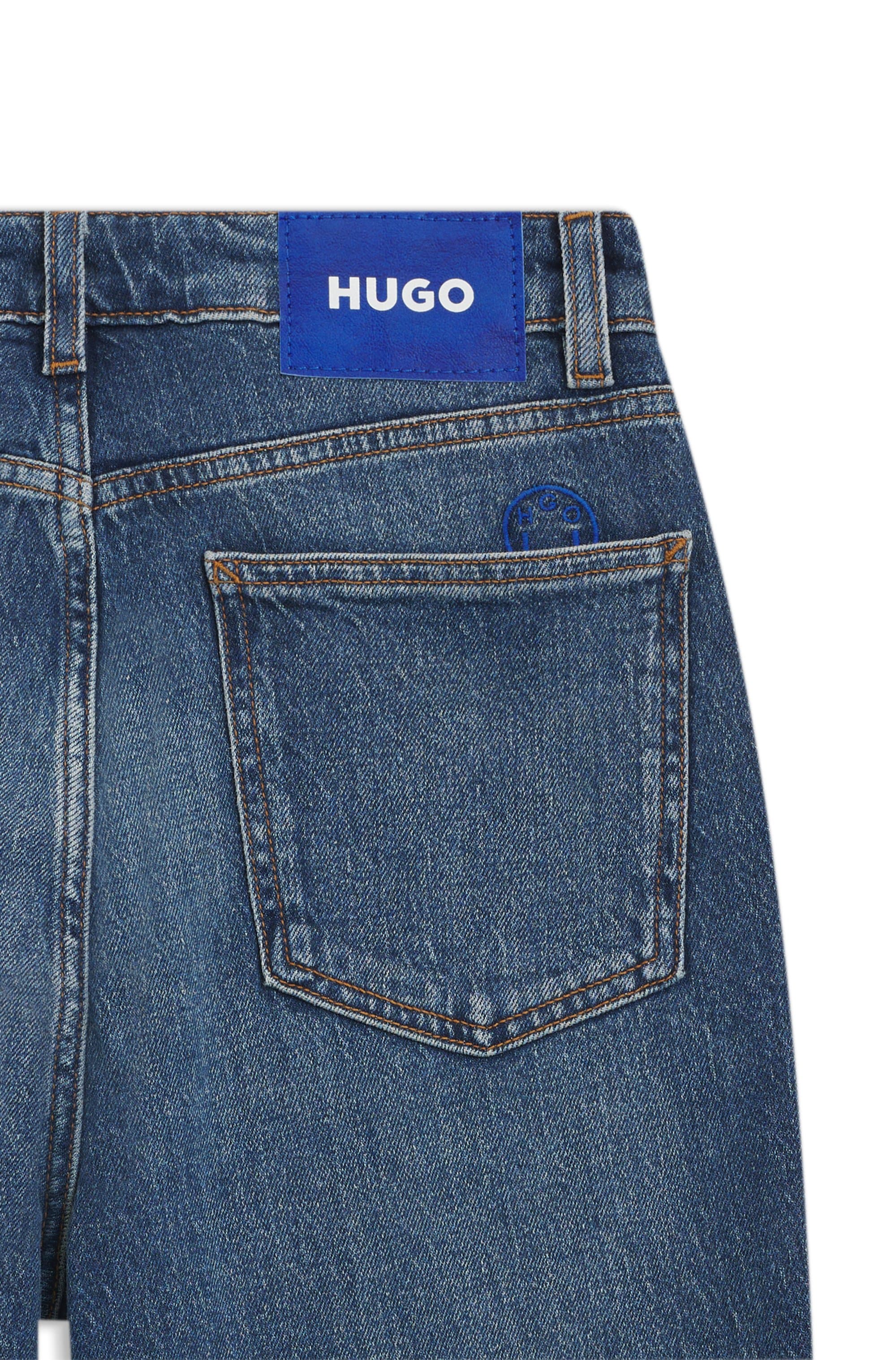 HUGO Blue Mom-Jeans »Noe«, Straight Fit Jeans mit hoher Leibhöhe