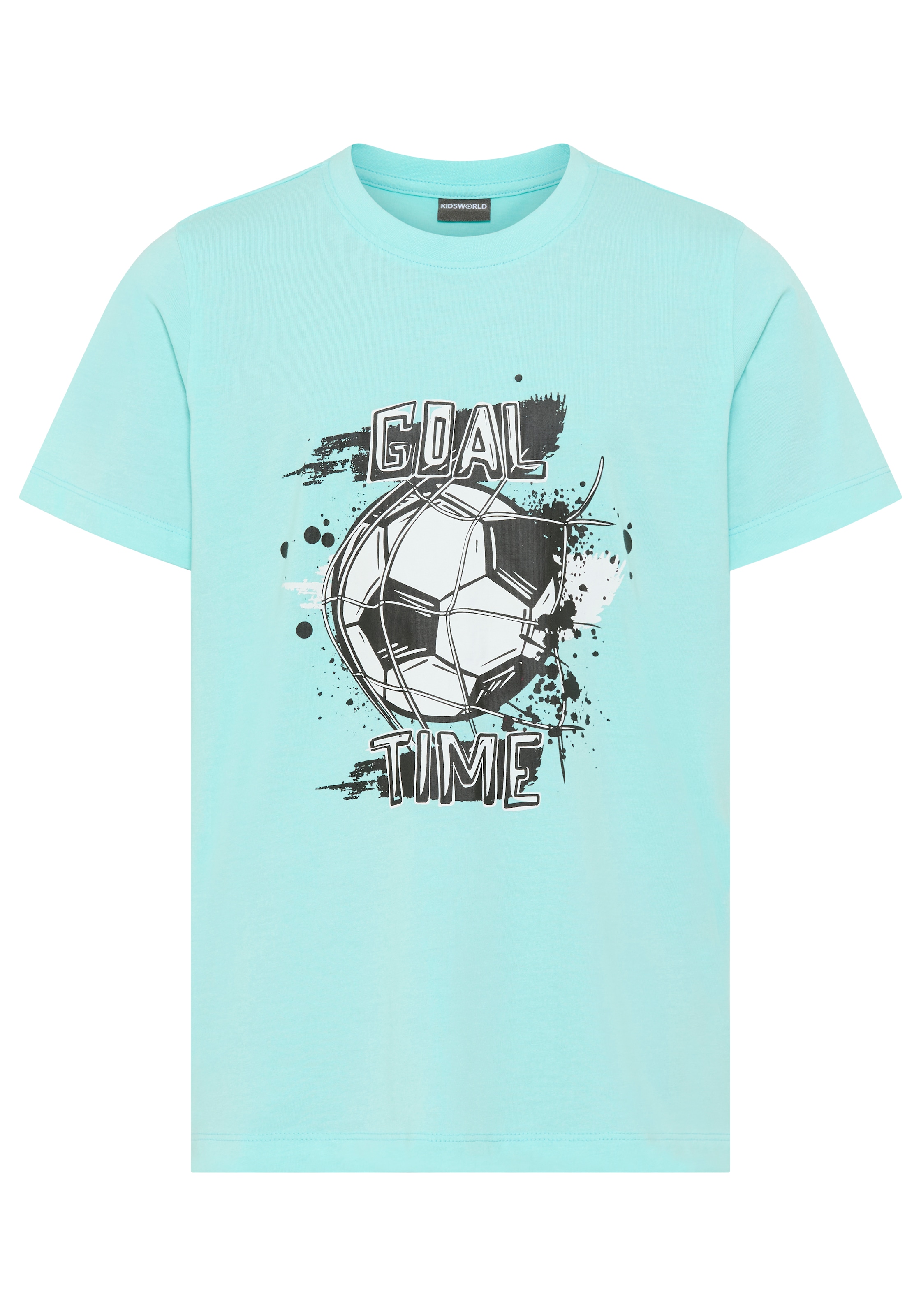 KIDSWORLD T-Shirt »Shirt mit Fußballmotiv: GOAL TIME« für Jungen, Kurzarm, Rundhalsausschnitt