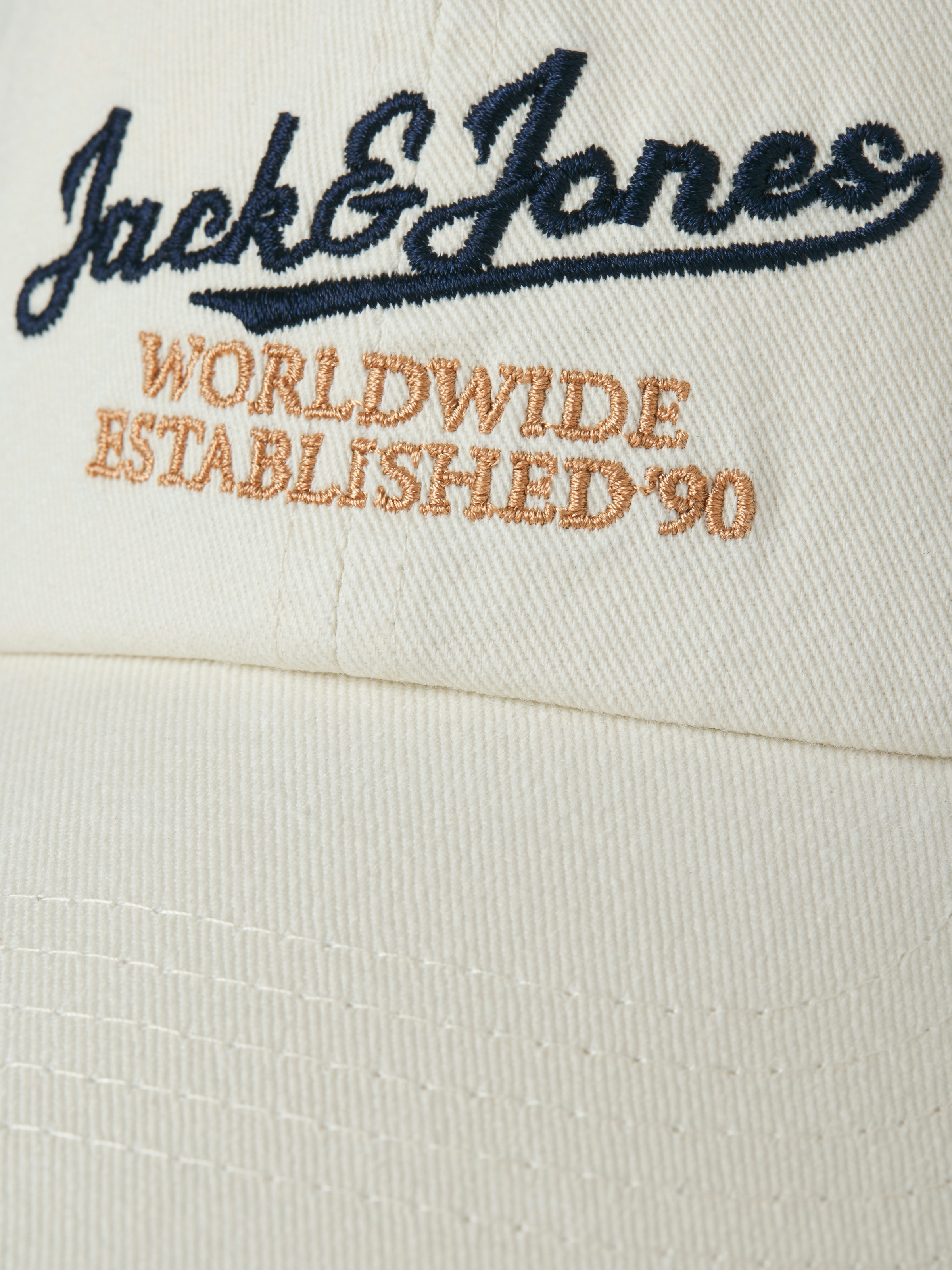 Baseball Cap JACK & JONES "JACSOFT BASE PABLO CAP SN", Herren, antique weiß, Web, Baumwolle, bedruckt, Caps 3