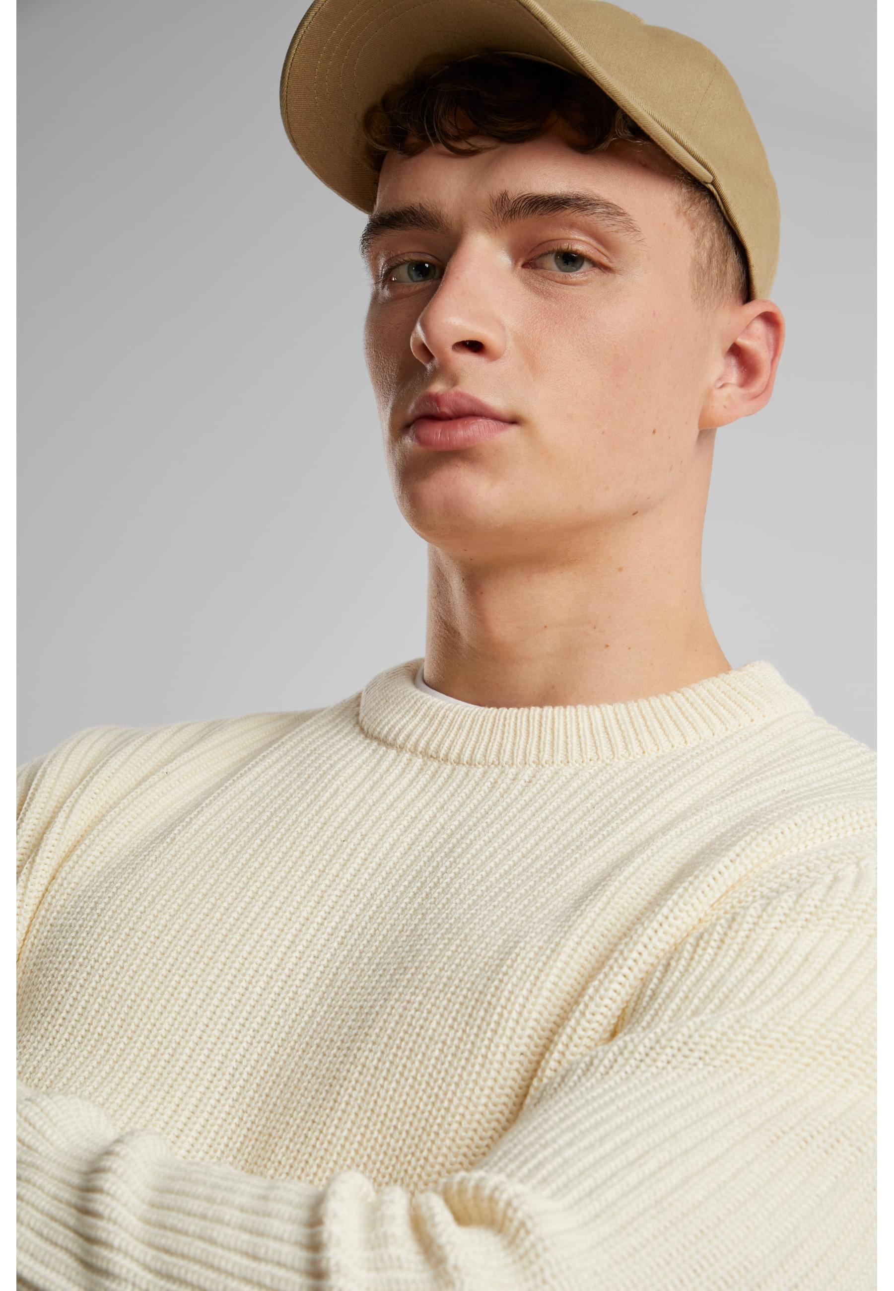 URBAN CLASSICS Rundhalspullover »Urban Classics Rib Basic Sweater«, (1 tlg.)