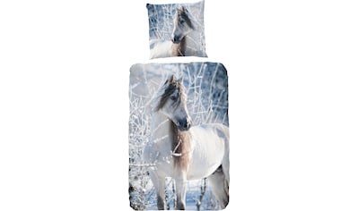 good morning Kinderbettwäsche »White horse«, (2 tlg.), mit Pferden kaufen