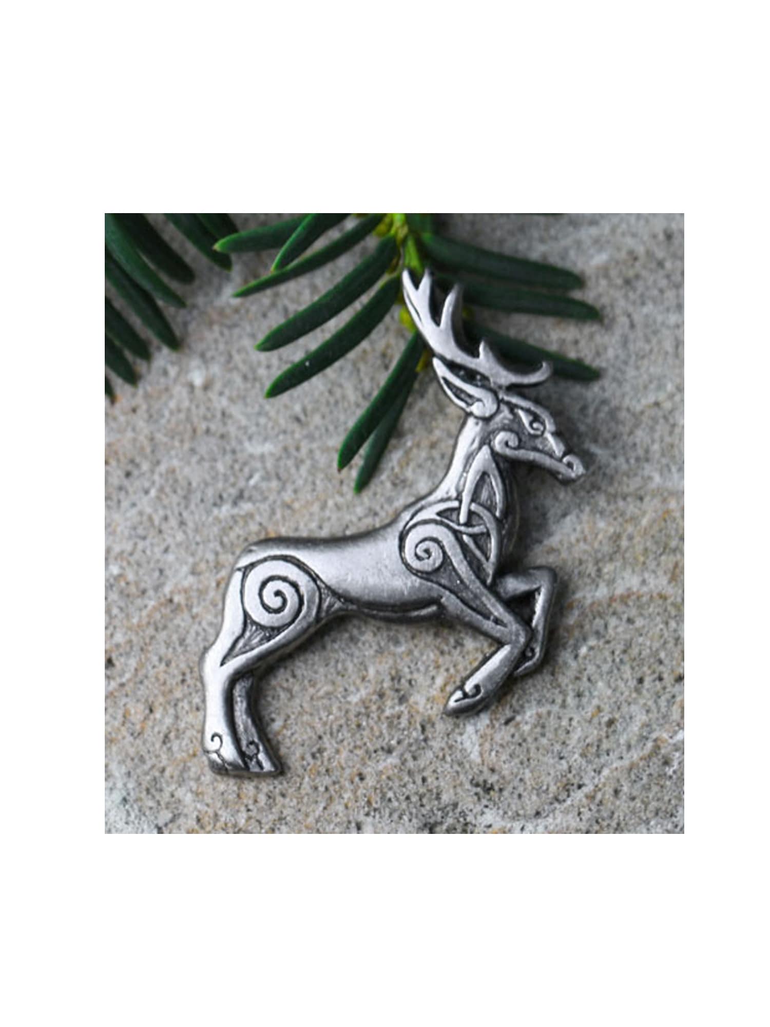 Adelia´s Amulett »Amulett Anhänger Das Erbe der Nordländer Keltischer Hirsch«, Keltischer Hirsch - Fruchtbarkeit und Vitalität