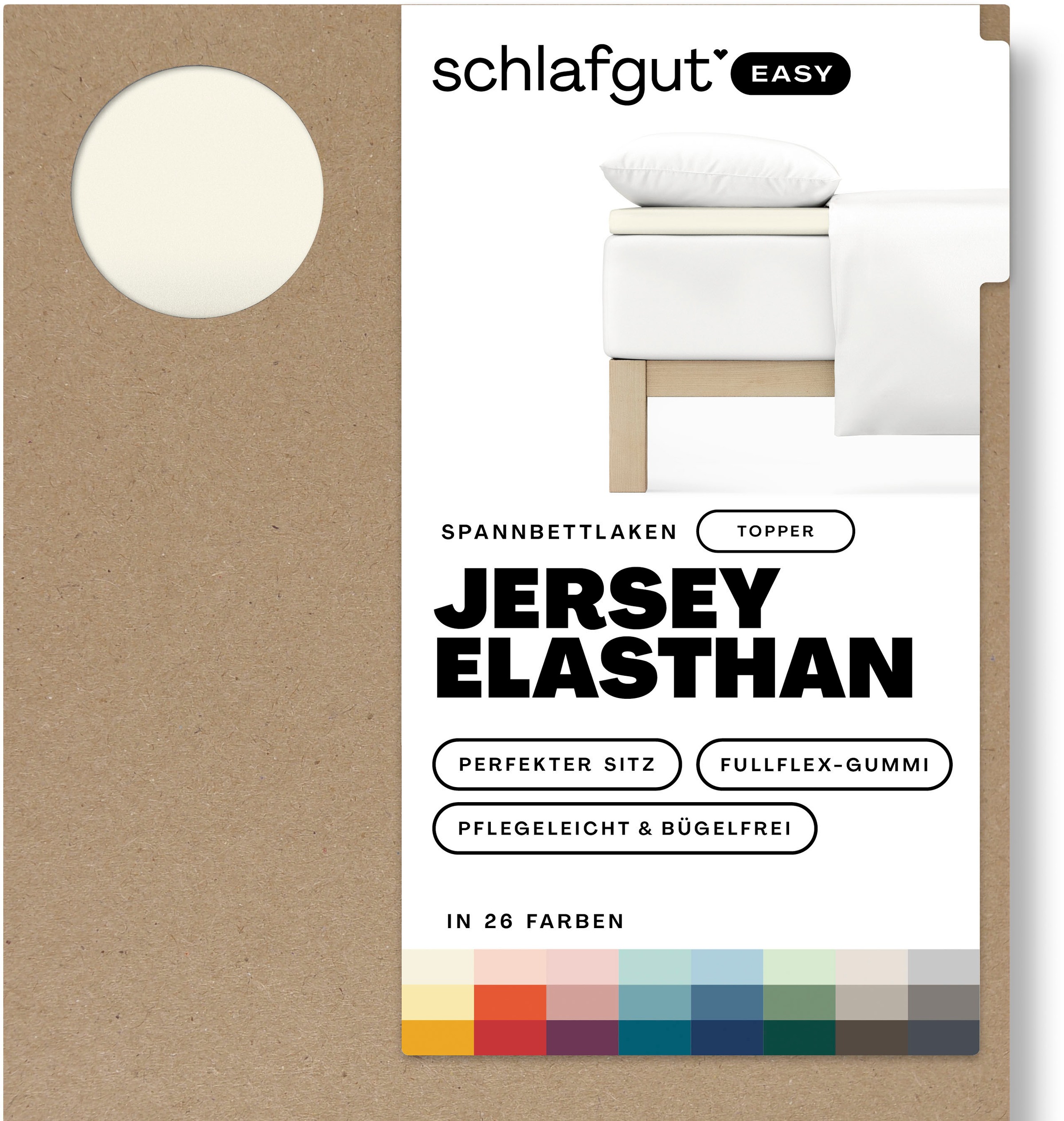 Schlafgut Spannbettlaken "EASY Jersey Elasthan Topper", MADE IN GREEN by OEKO-TEX