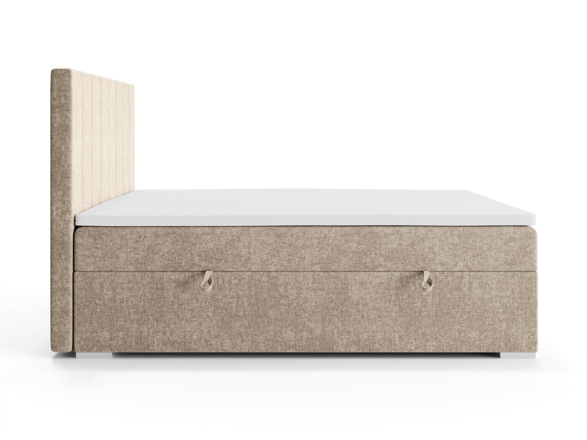 Places of Style Polsterbett »Ginoro mit Matratze und Topper, in 3 Breiten (140, 160 und 180 cm)«, Boxspringbett mit Kopfteil, Bettkasten, Matratze (BFK/TFK) und Topper