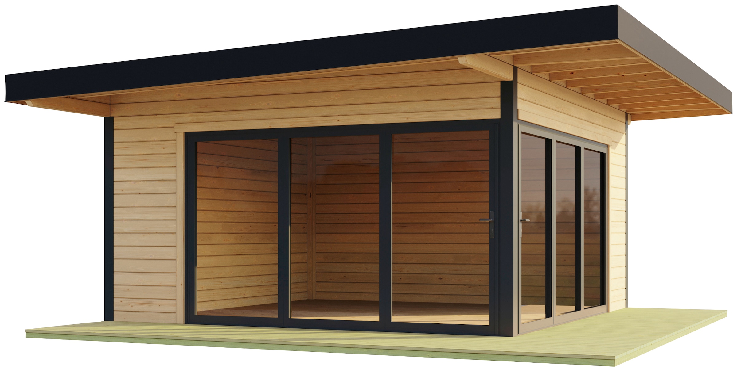 LASITA MAJA Gartenhaus "DOMEO 9 NATUR/ANTHRAZIT" mit Überdachung, Fundament günstig online kaufen