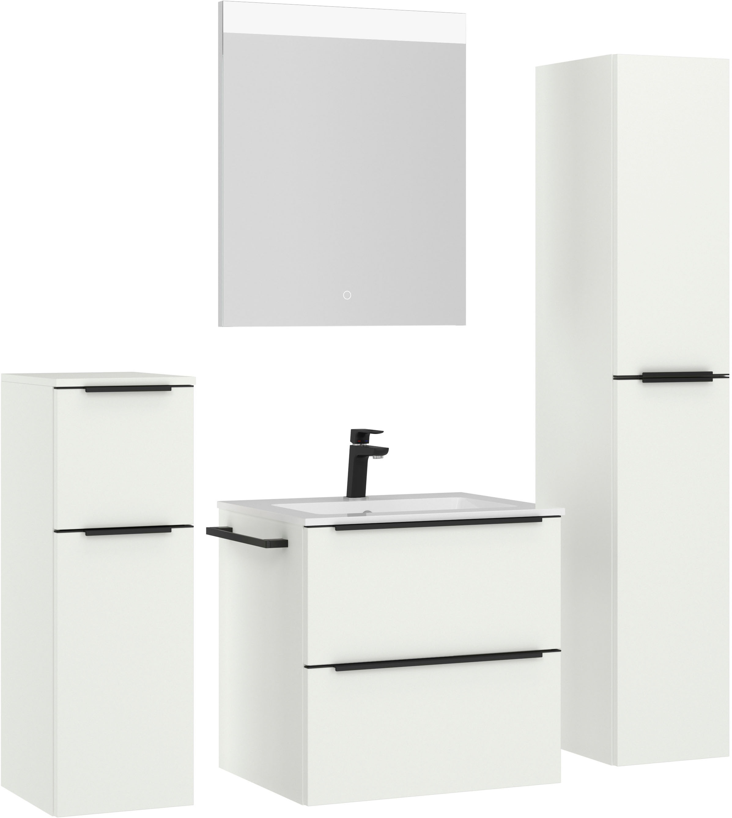 nobilia Badmöbel-Set "Levere" vormontiert, mit Soft-Close, 4 Stk. tlg. günstig online kaufen
