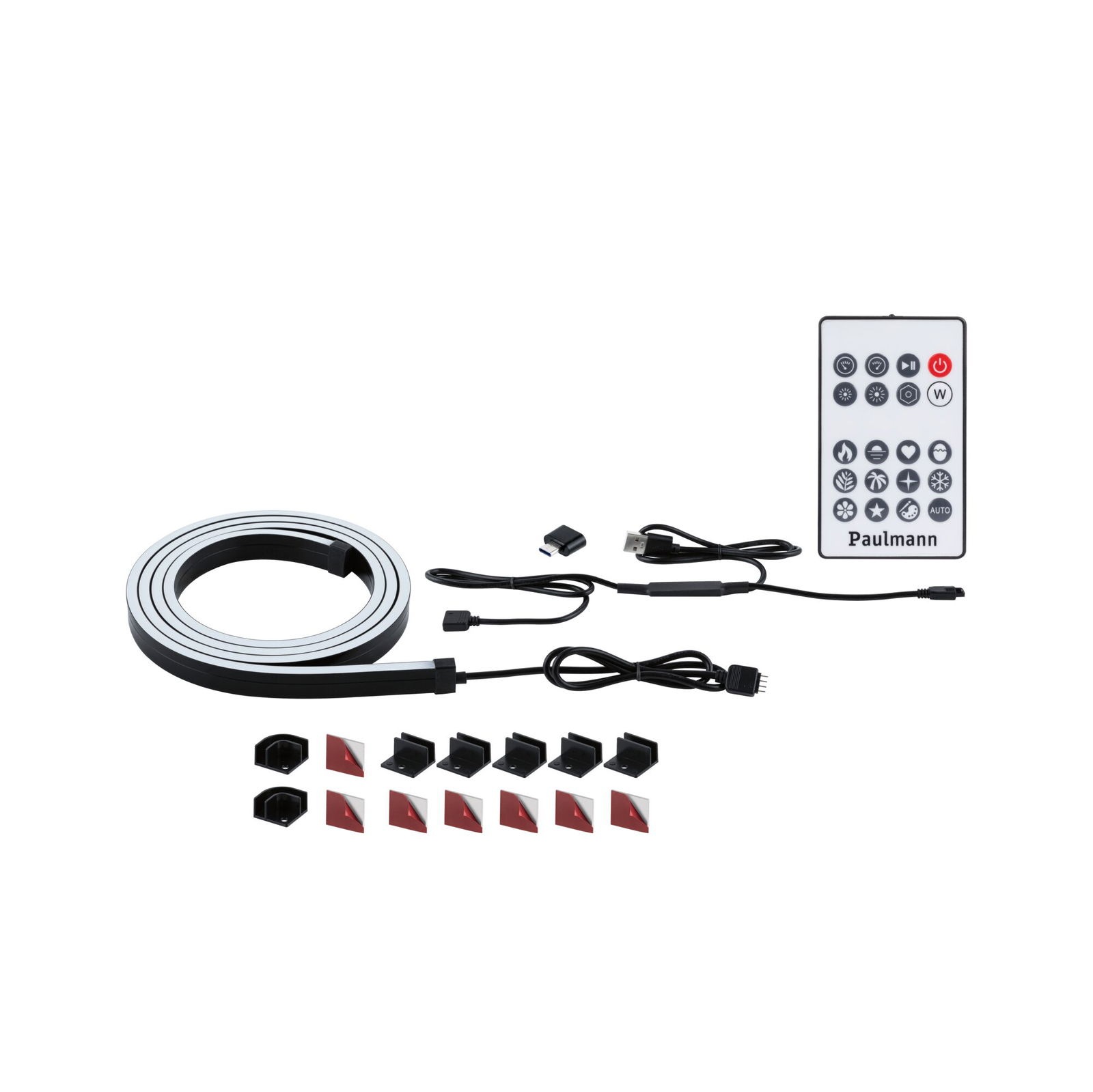 PAULMANN LED-Lichterschlauch "Entertain LED Schlauch Black Neon RGB+", Dioden 126 Stk., Gesamtlänge 1,5m, schwarz, Lichterketten, Farbwechsler &