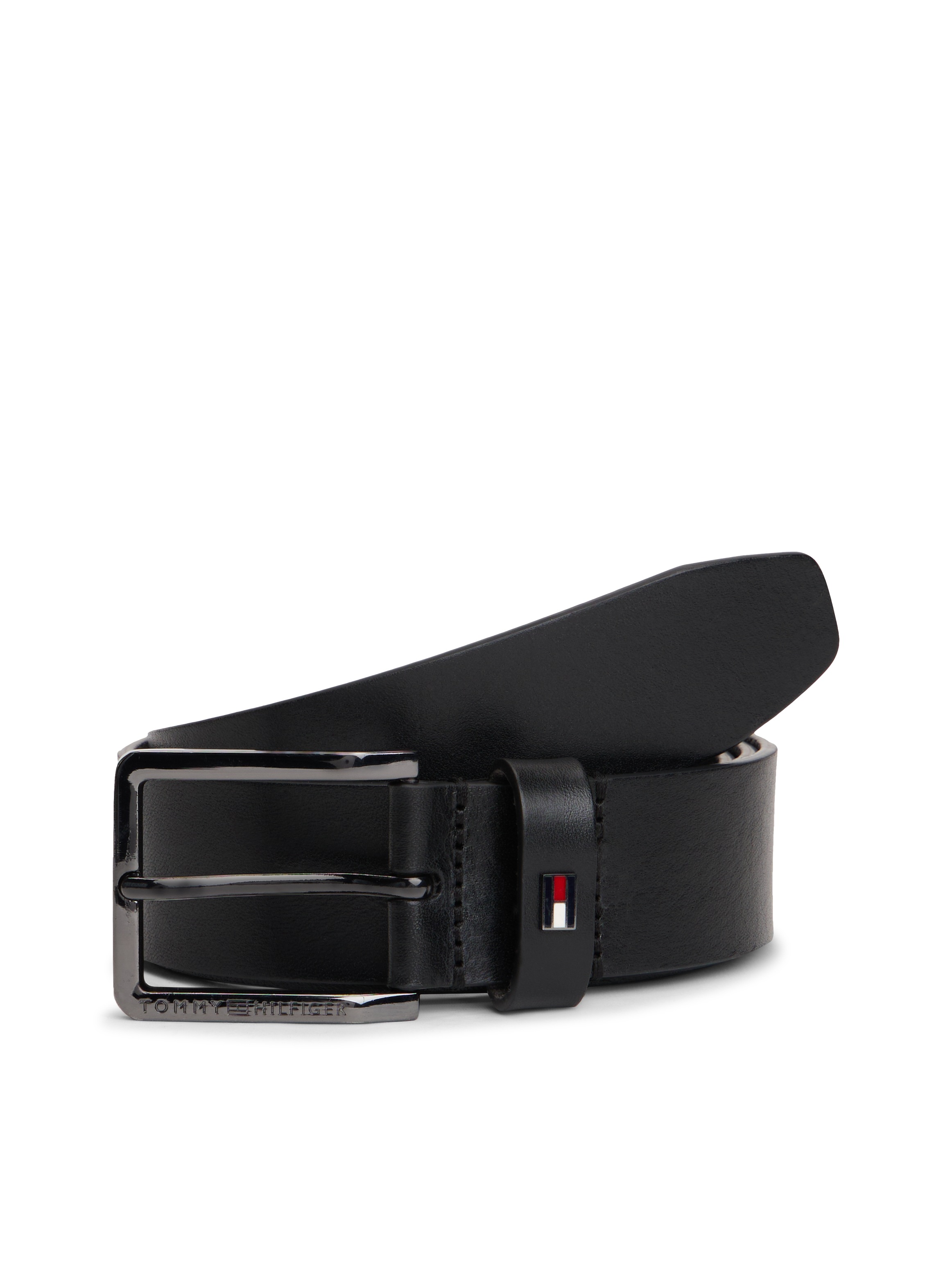 Tommy Hilfiger Ledergürtel »OLIVIER 3,5 cm breit« mit Flag aus Emaille, Breite: 3,5cm