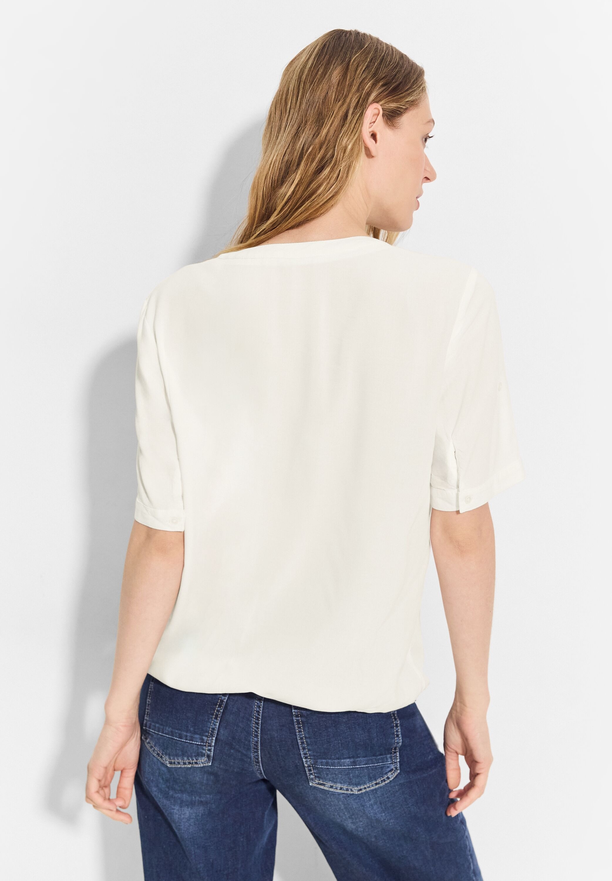 Cecil Kurzarmbluse mit Gummizug im Bund günstig online kaufen