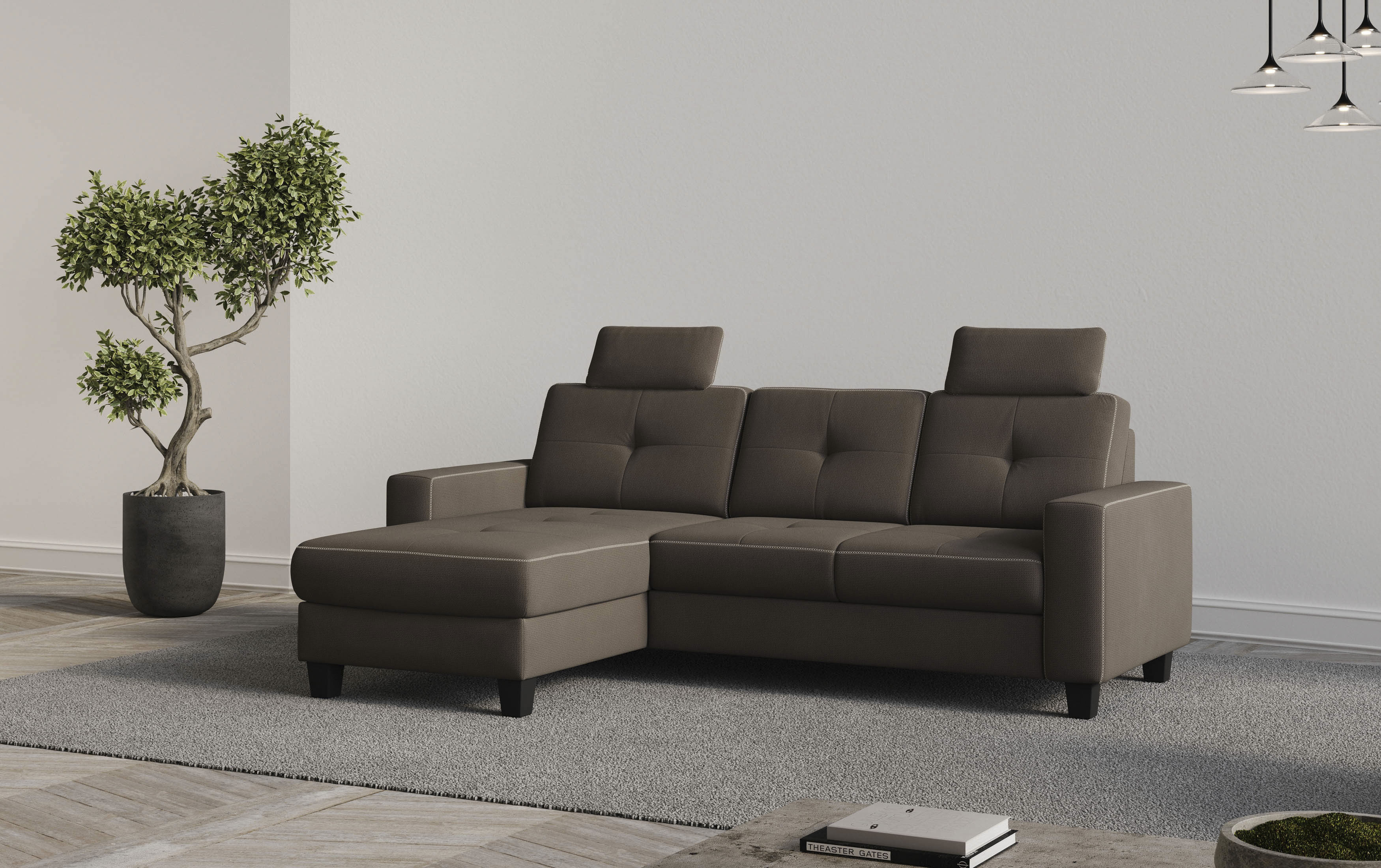 OTTO home Ecksofa "Varese" wahlweise mit Schlaffunktion und Bettkasten