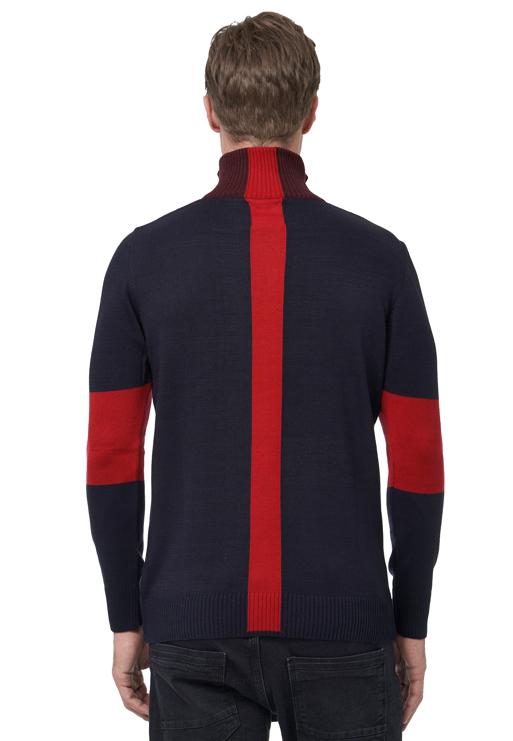Rusty Neal Strickpullover, mit bequemen Half-Zip