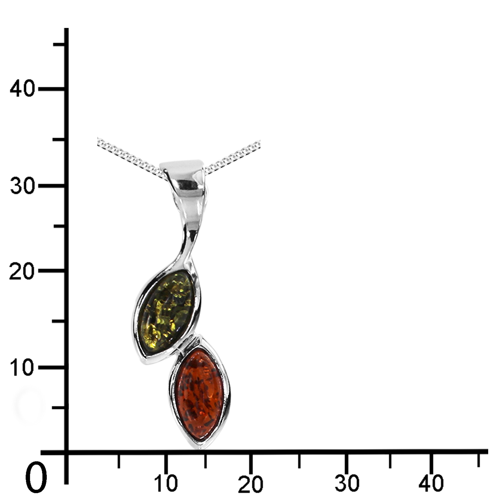 OSTSEE-SCHMUCK Kette mit Anhänger »- Udele - Silber 925/000 - Bernstein«