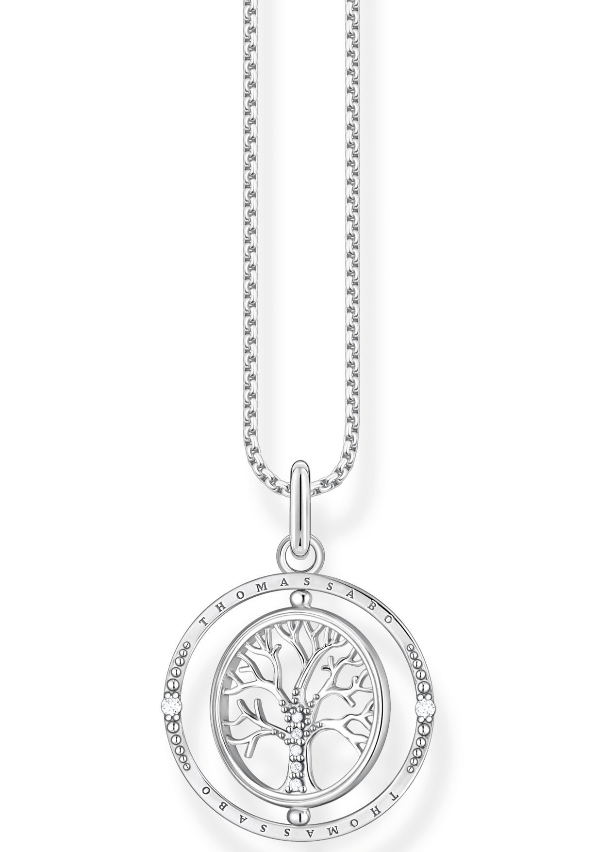 THOMAS SABO Kette mit Anhänger »Tree of Love, KE2148-643-14-L45V«, mit Zirkonia (synth.)