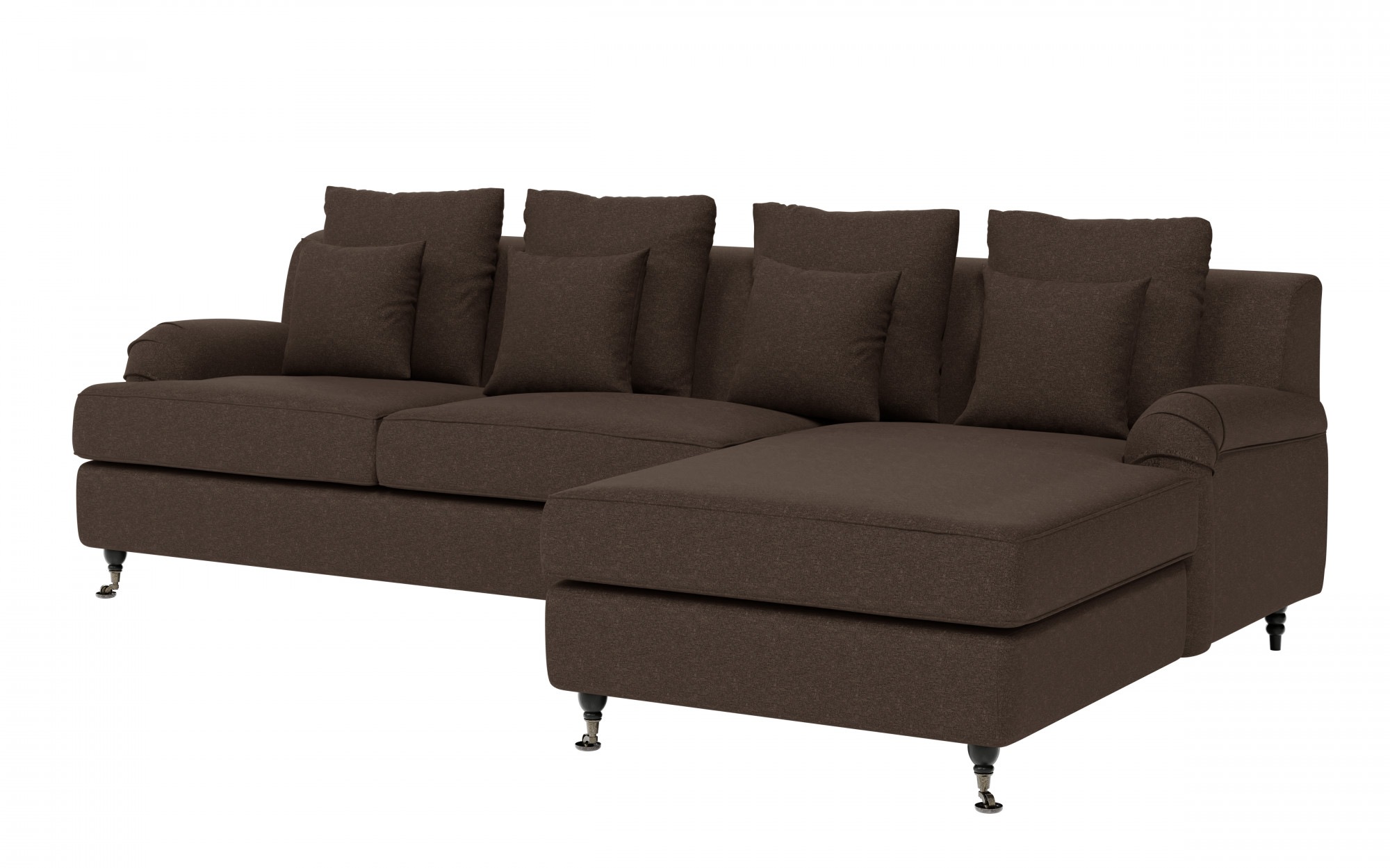 Guido Maria Kretschmer Home&Living Ecksofa »NORIN L-Form«, zwei Fußarten: vorne - Rollen, hinten - Holzfüße