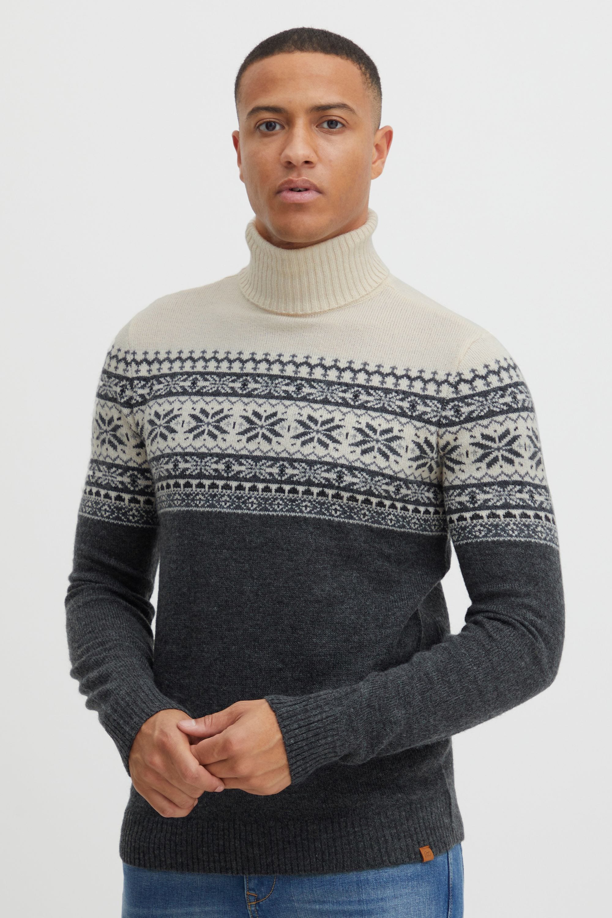 Blend Norwegerpullover "BHTjesse" Grobstrick Pullover mit Rollkragen günstig online kaufen
