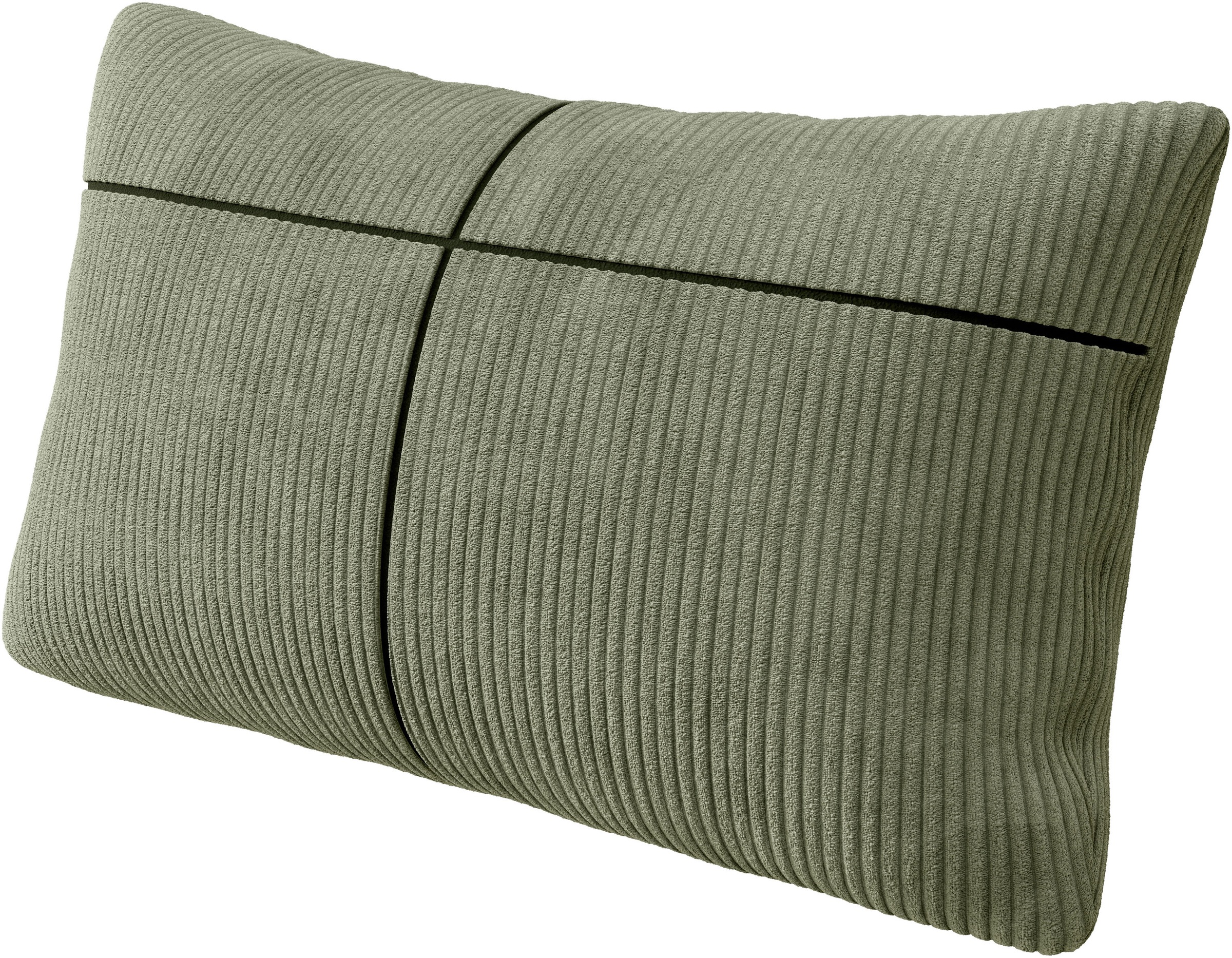 INOSIGN Ecksofa »Cross, mit softem Sitz, L-Form, wendbare Zierkissen, Breite 284 cm«, Couch mit vielen Kissen, stylische Kreuznaht, elegante Metallfüße