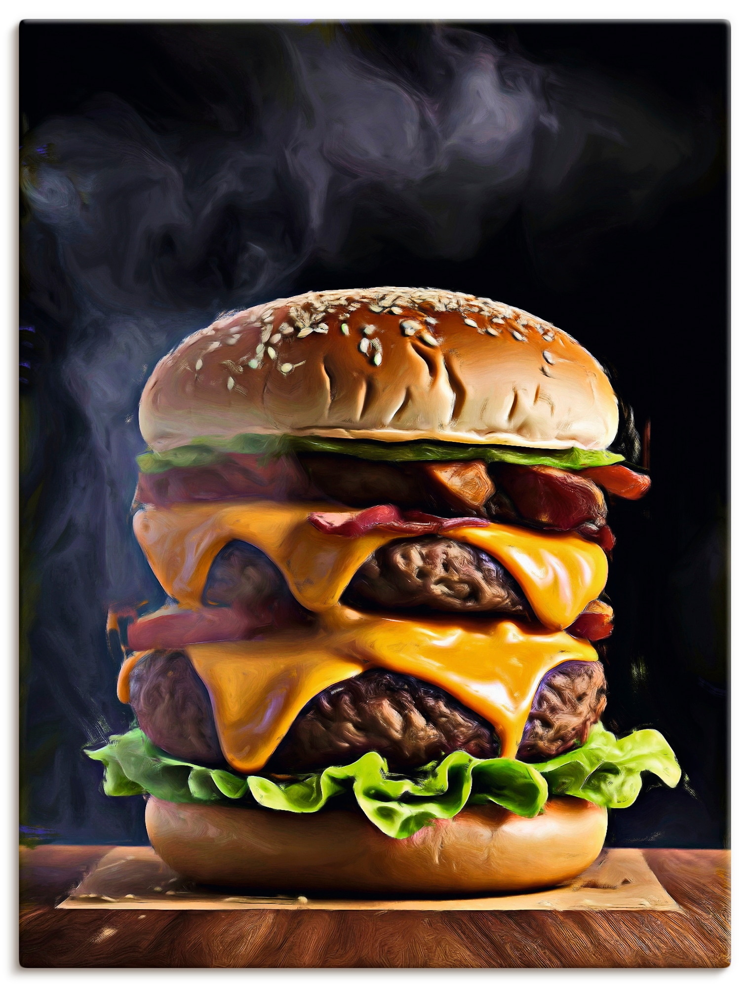 Wandbild ARTLAND "Monster Burger", farbe bild(er): farbig, B:45cm H:60cm, Bilder, als Alubild, Leinwandbild, Poster, Wandaufkleber in verschied. Größen