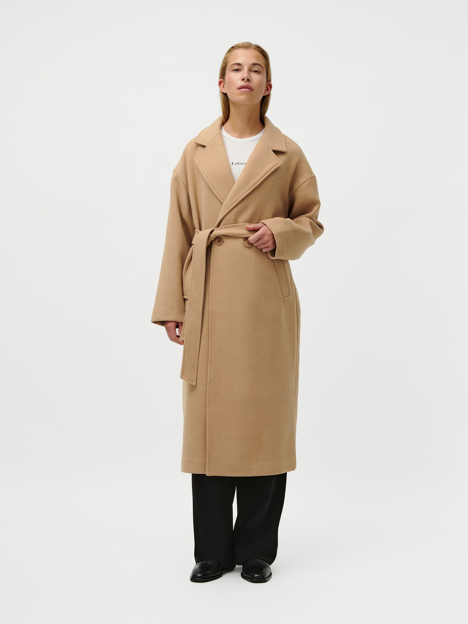 Thumbnail - LeGer Langmantel "Betty, LeGer by Lena Gercke" Regular fit mit V-Ausschnitt