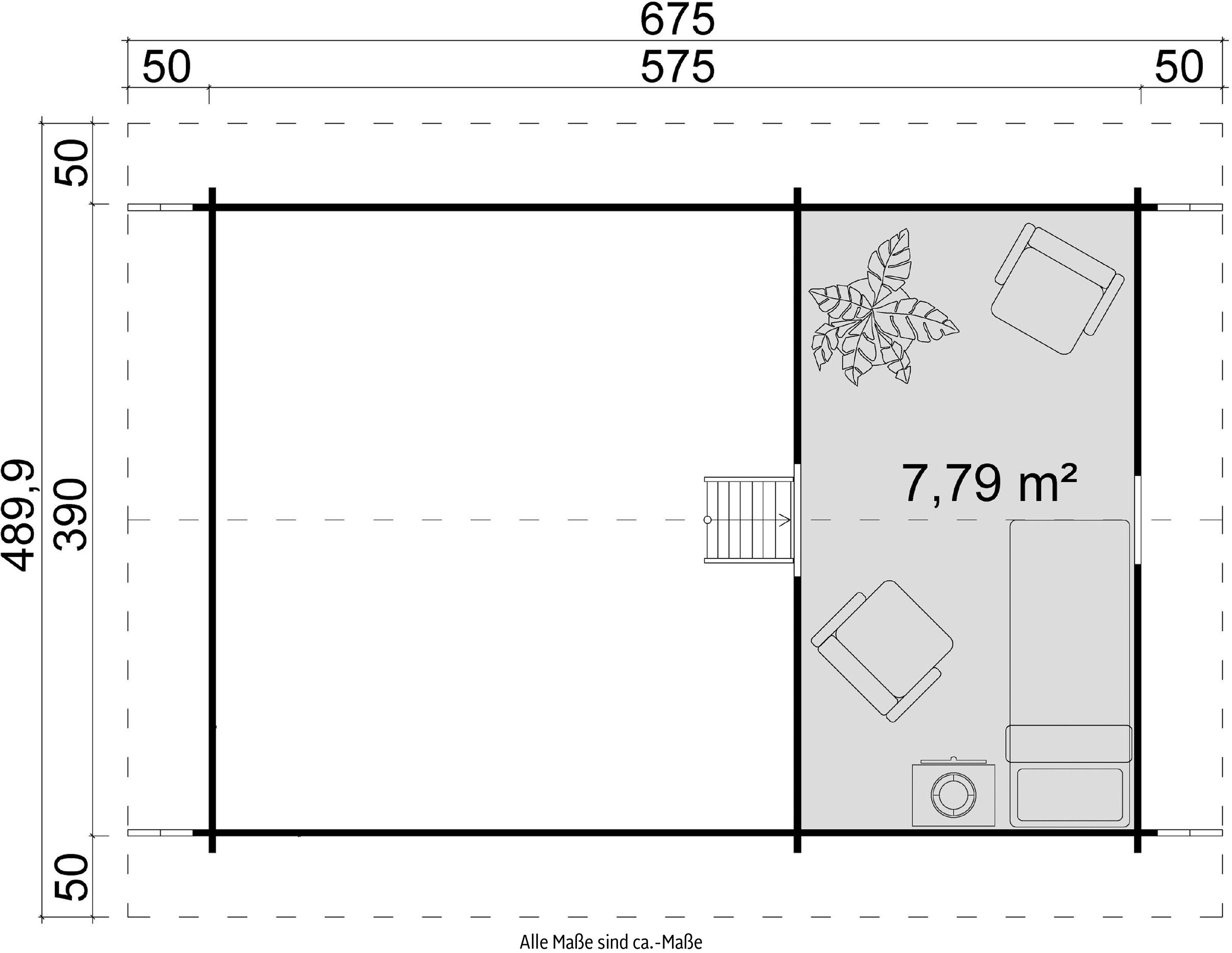 LASITA MAJA Gartenhaus »CAROLINE«, (Set, inkl. Fußbodenbretter zum Verlegen)