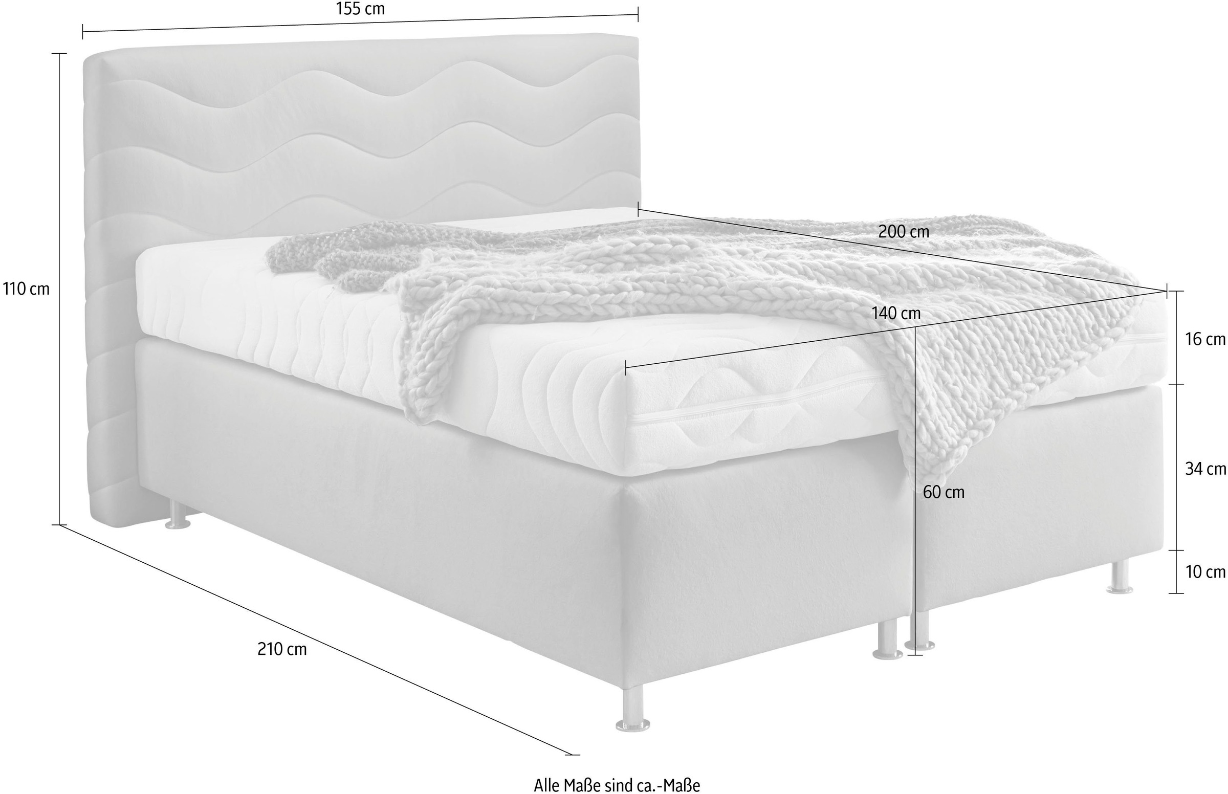 Westfalia Schlafkomfort Boxspringbett »Sigma«